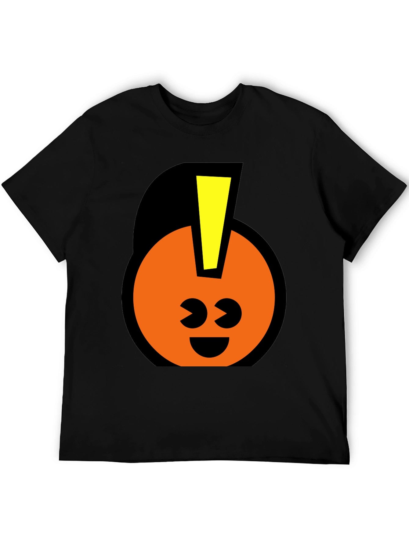 Fun Graphic T-Shirt - Smiley Face with Mohawk