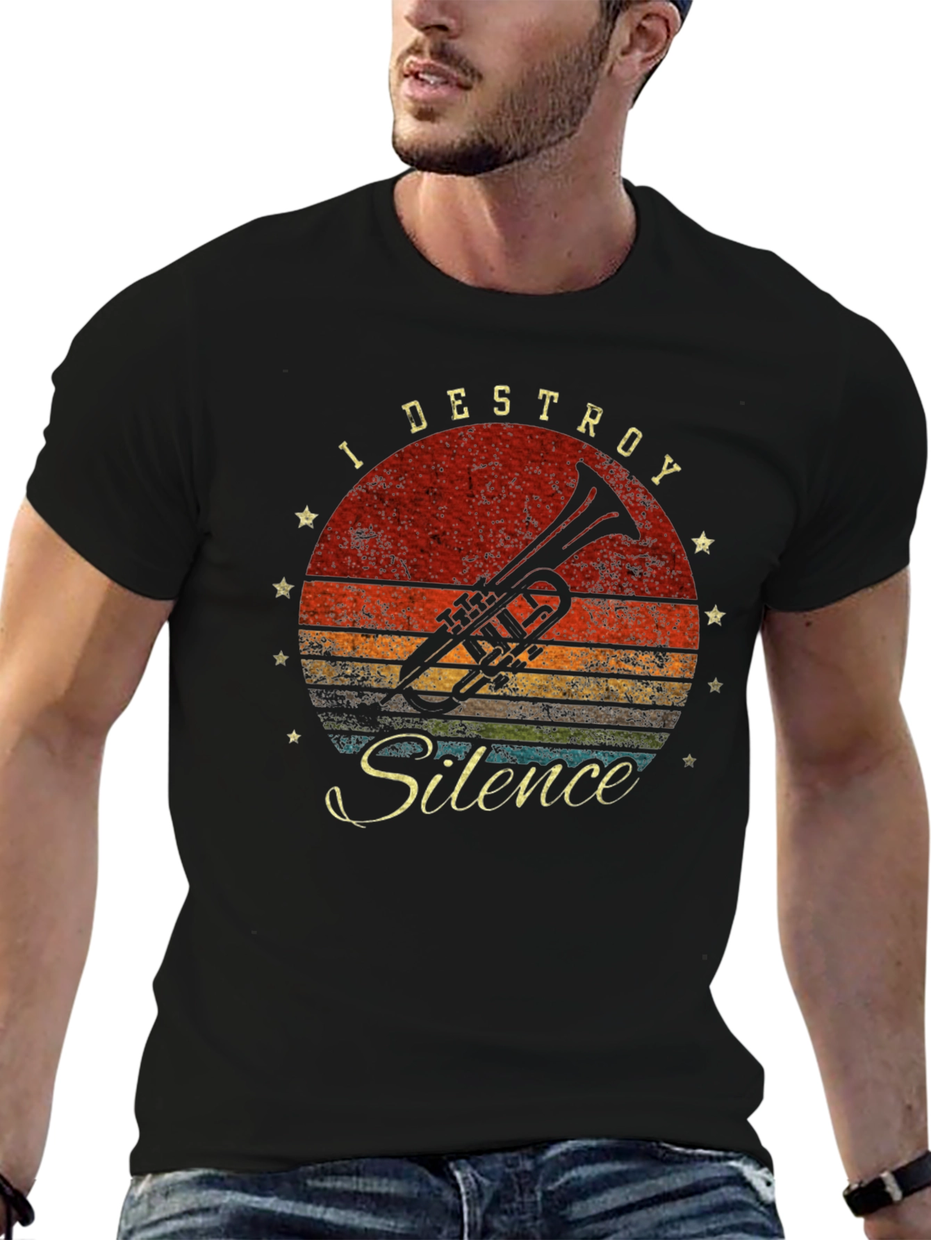 I Destroy Silence Trumpet T-Shirt