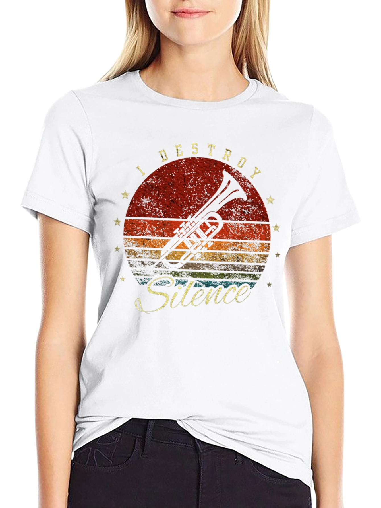 I Destroy Silence Trumpet T-Shirt