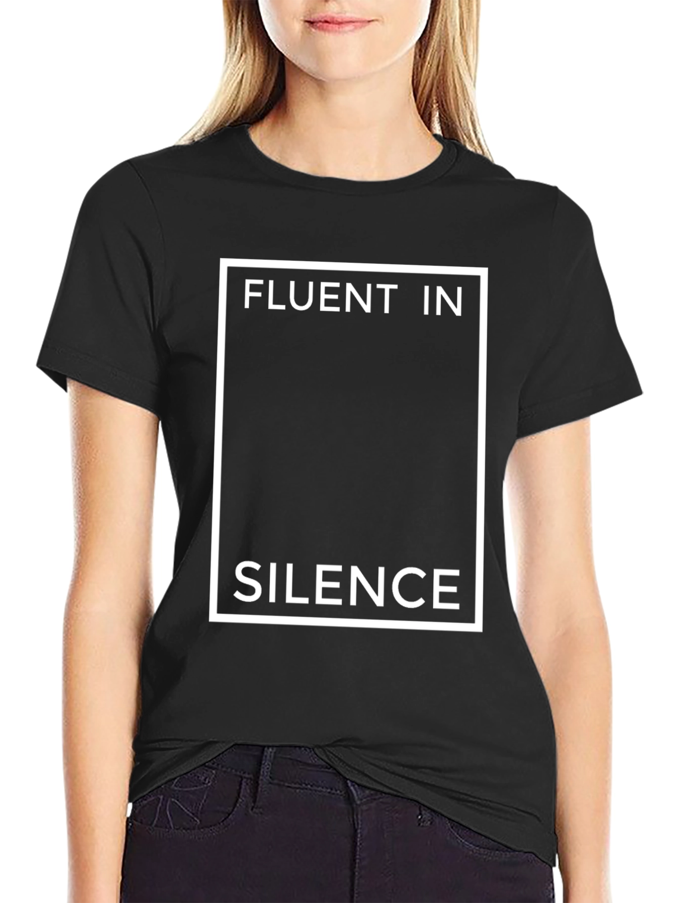 Fluent in Silence Graphic T-Shirt - Black
