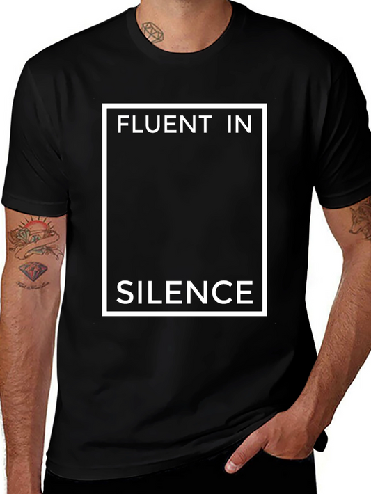 Fluent in Silence Graphic T-Shirt - Black
