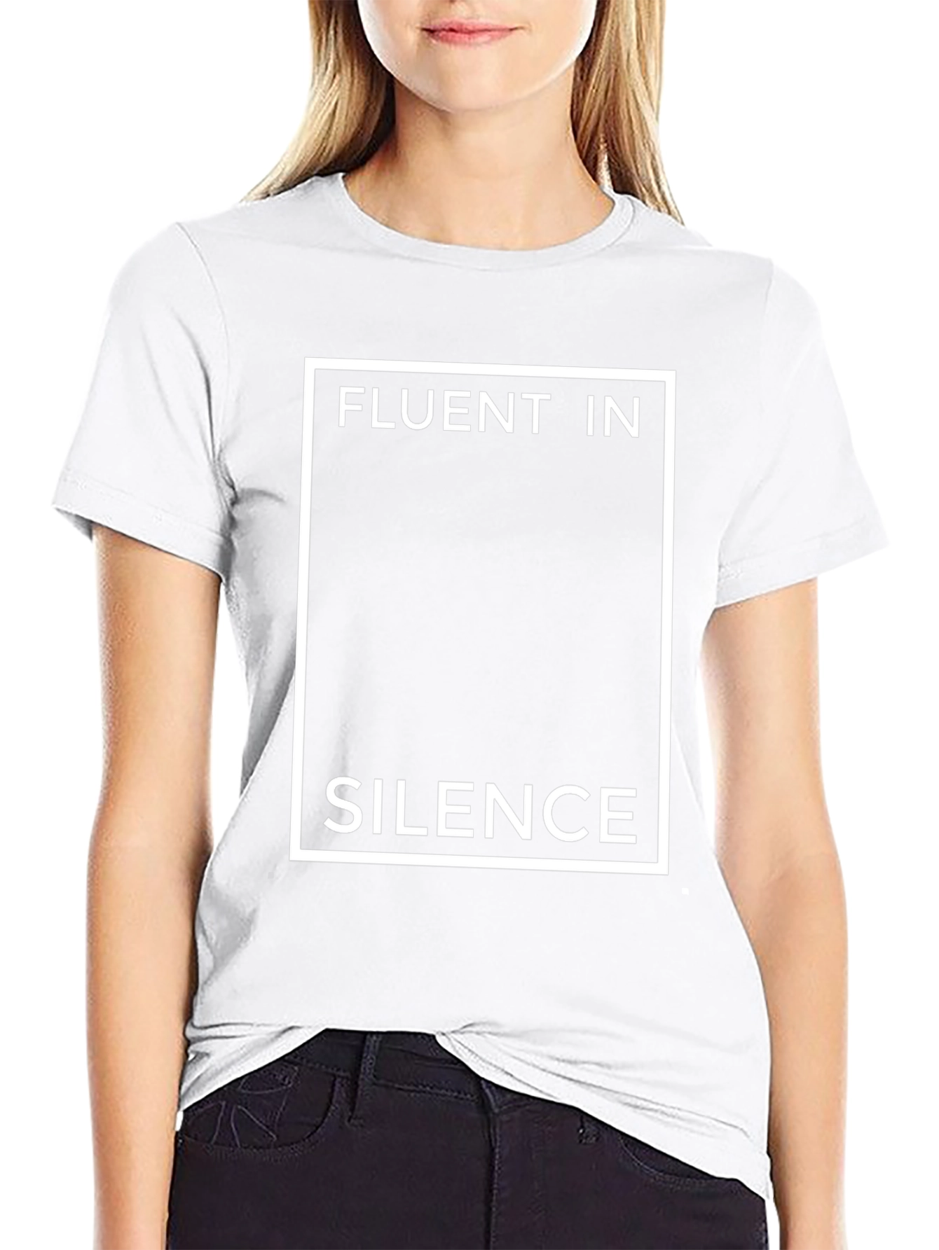 Fluent in Silence Graphic T-Shirt - Black