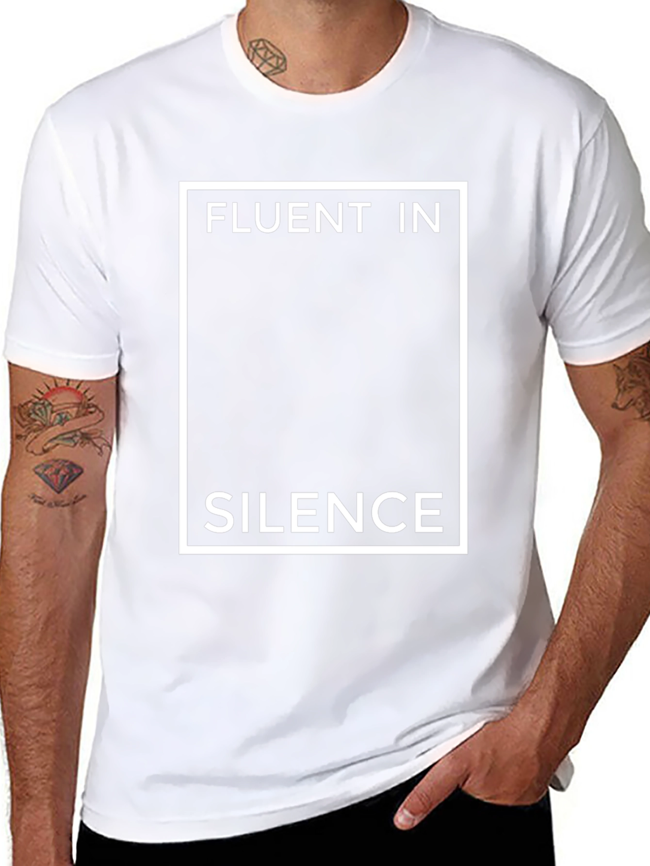 Fluent in Silence Graphic T-Shirt - Black