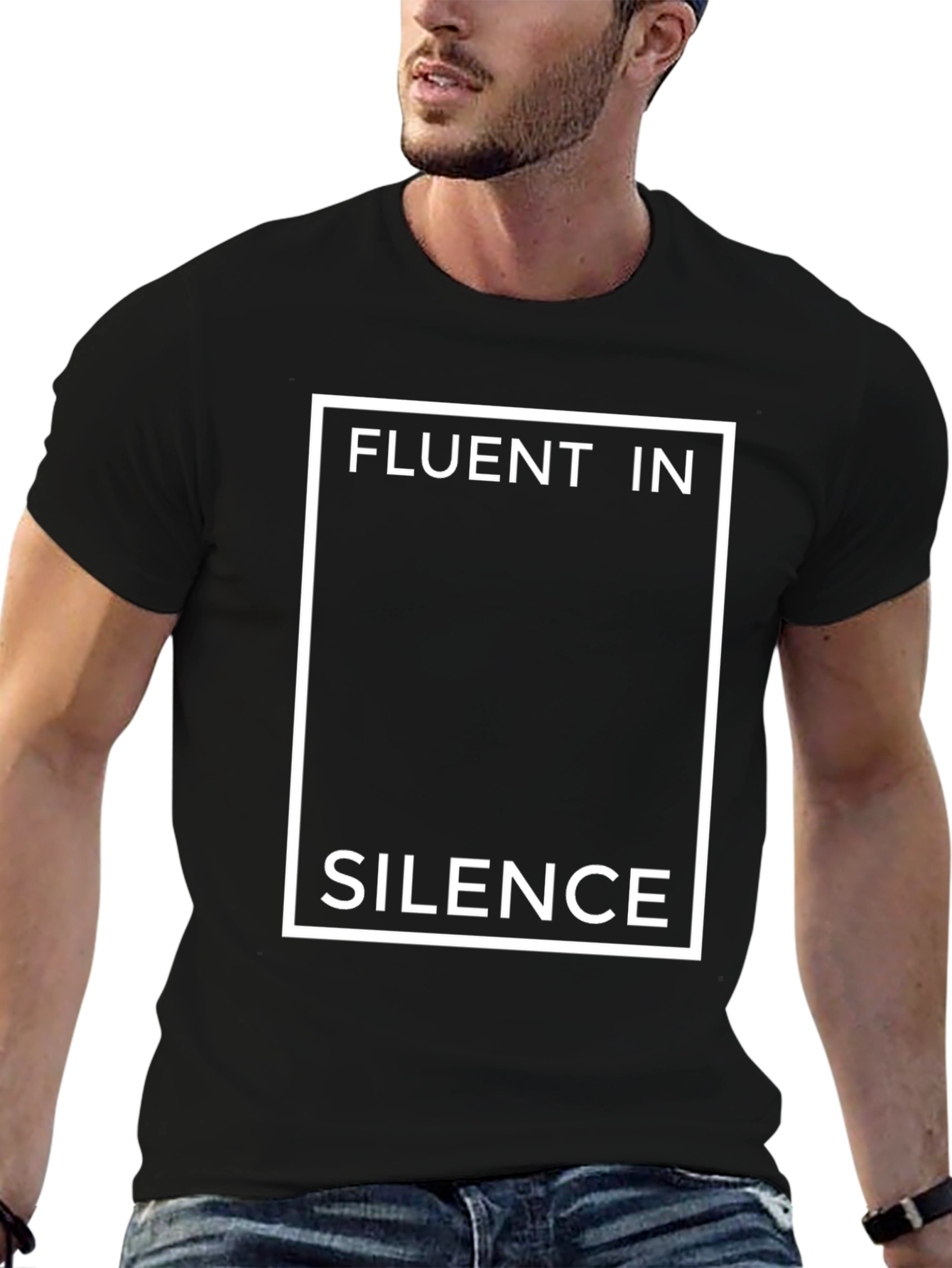 Fluent in Silence Graphic T-Shirt - Black