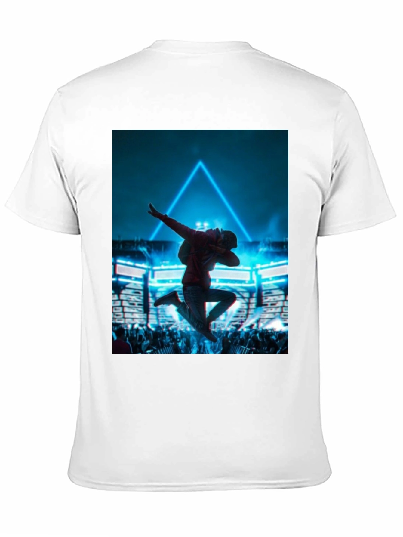 Dabbing Man Graphic T-Shirt - Black Crew Neck Tee