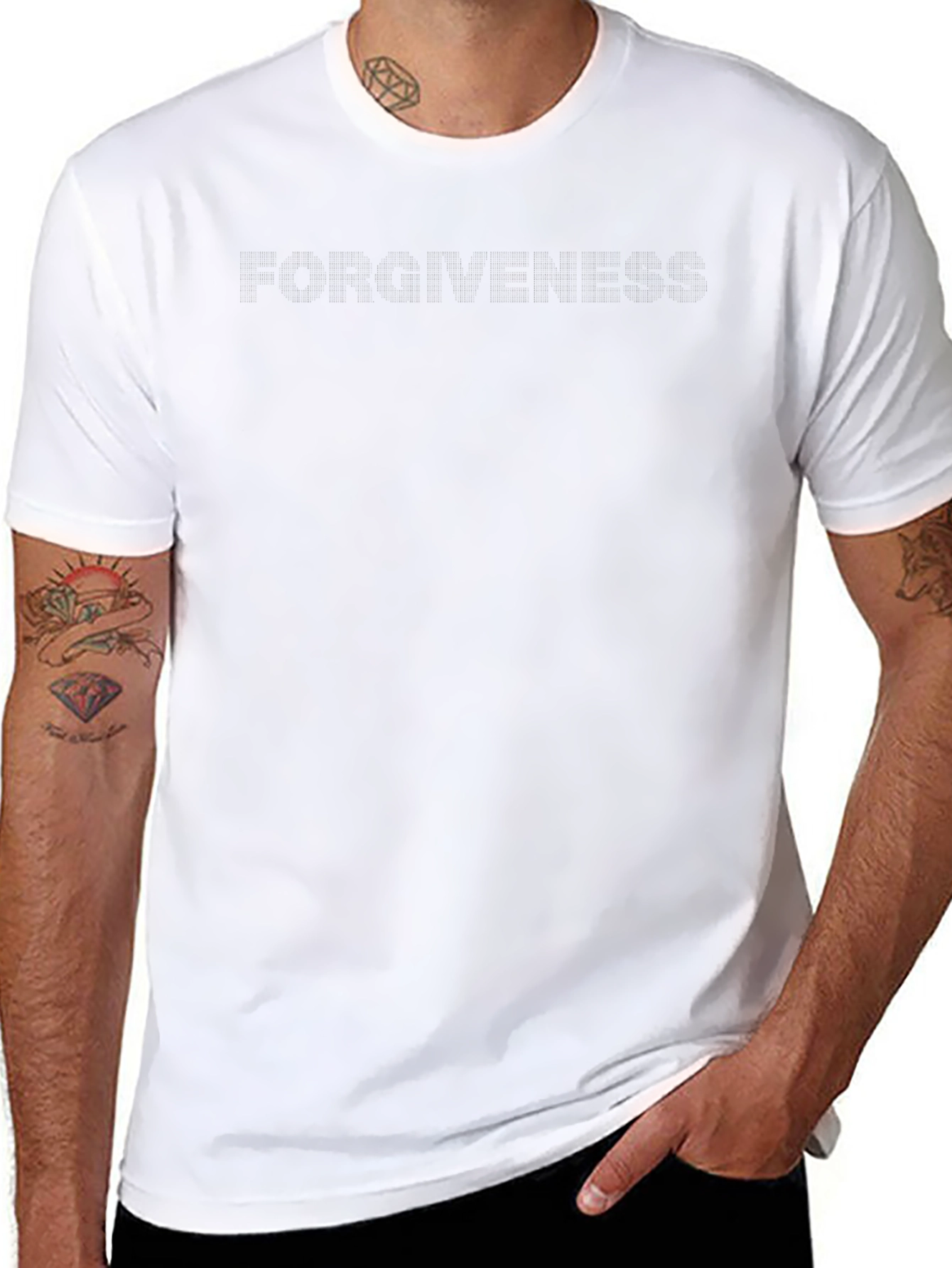 Mens Solid Black Crew Neck T-Shirt