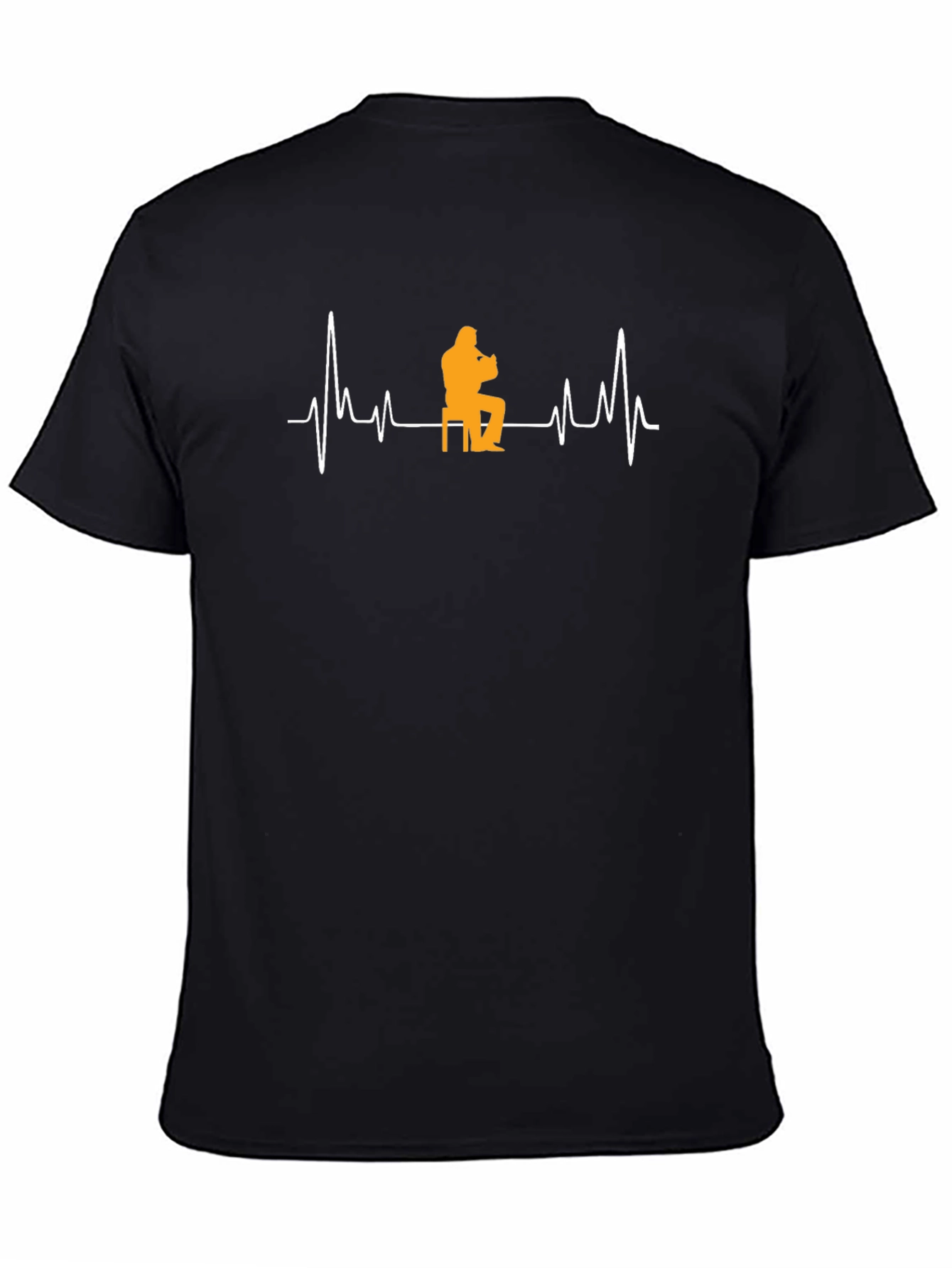 Saxophone Heartbeat T-Shirt - Music Lover Tee