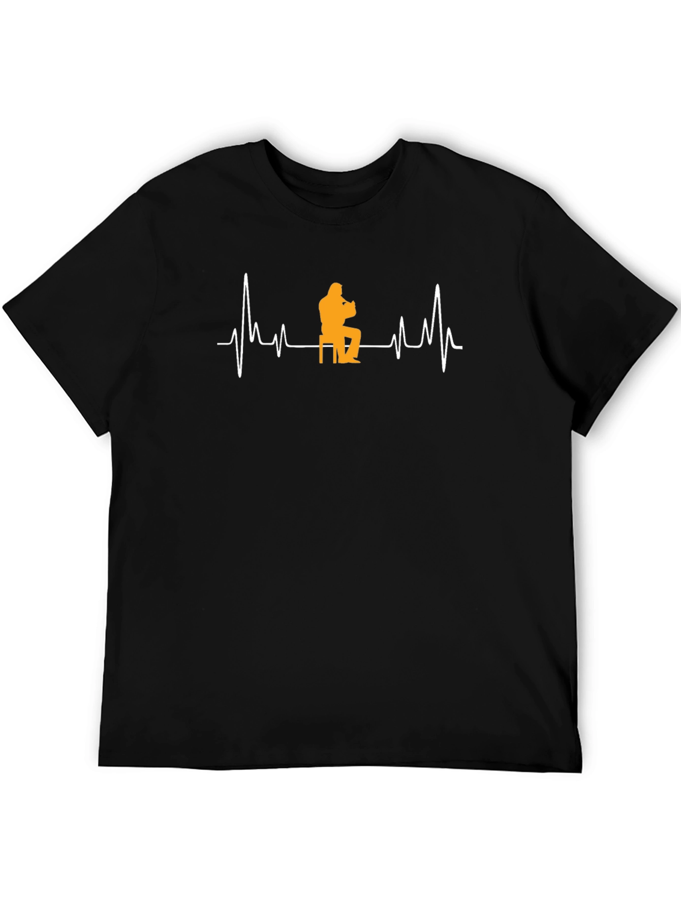 Saxophone Heartbeat T-Shirt - Music Lover Tee