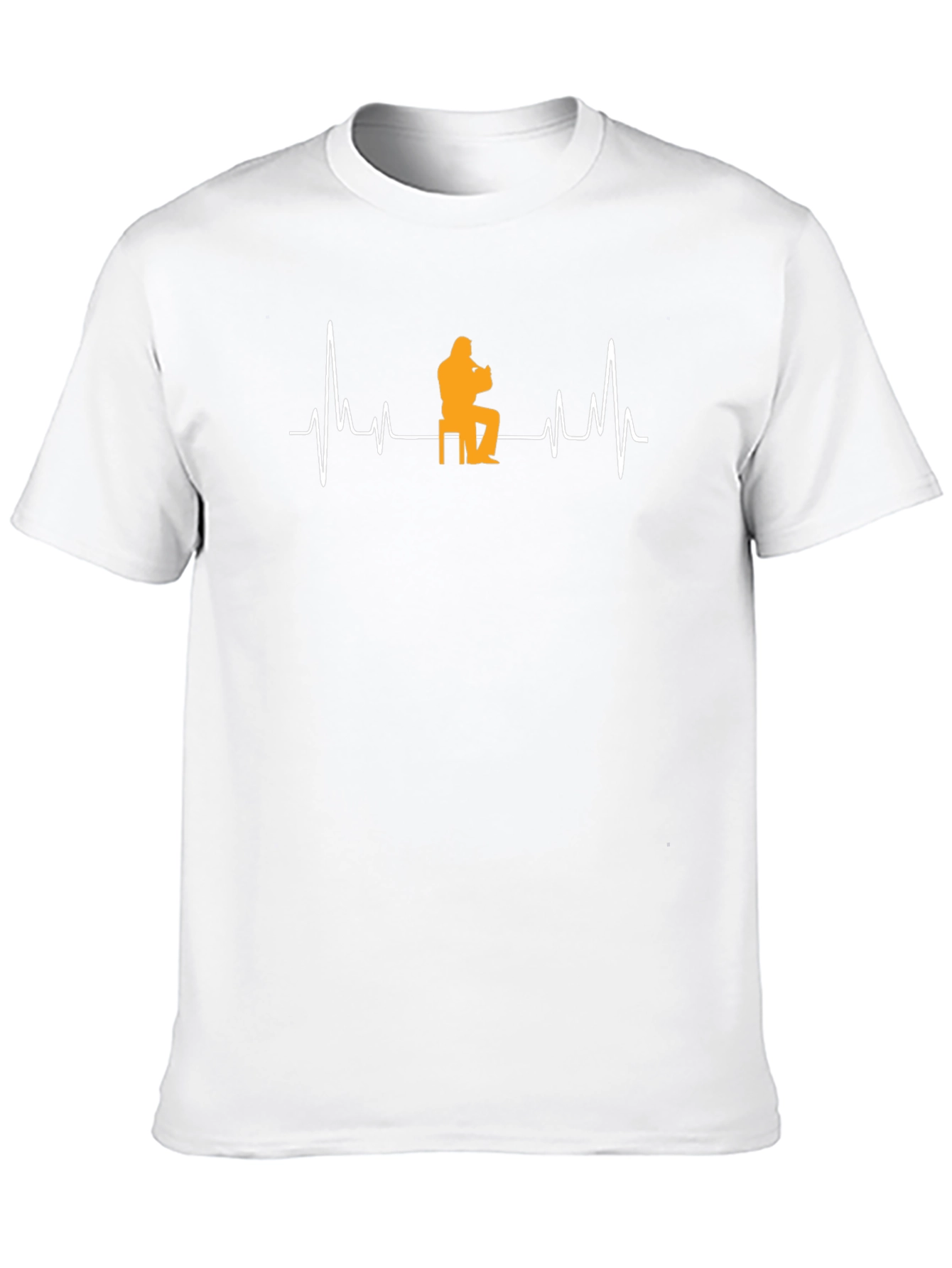 Saxophone Heartbeat T-Shirt - Music Lover Tee