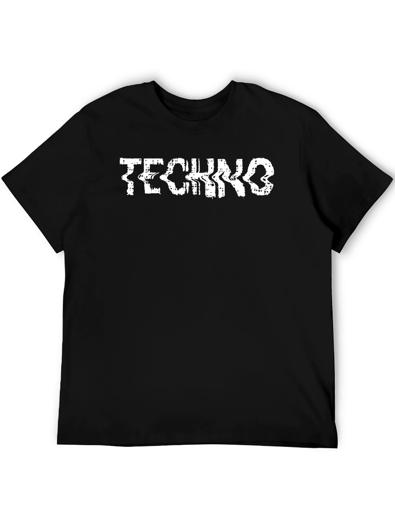 Techno Music T-Shirt - Distorted Text Design