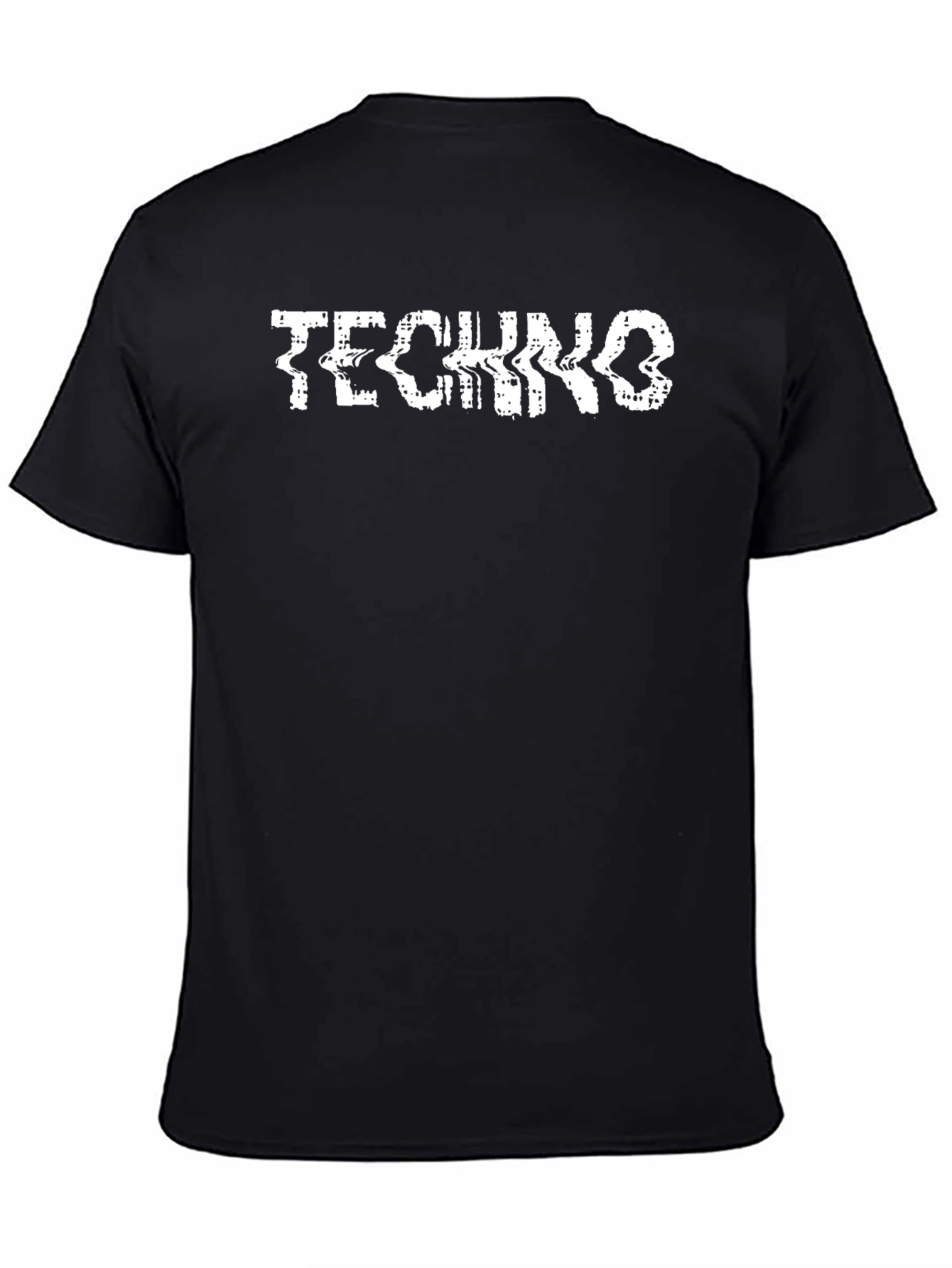Techno Music T-Shirt - Distorted Text Design