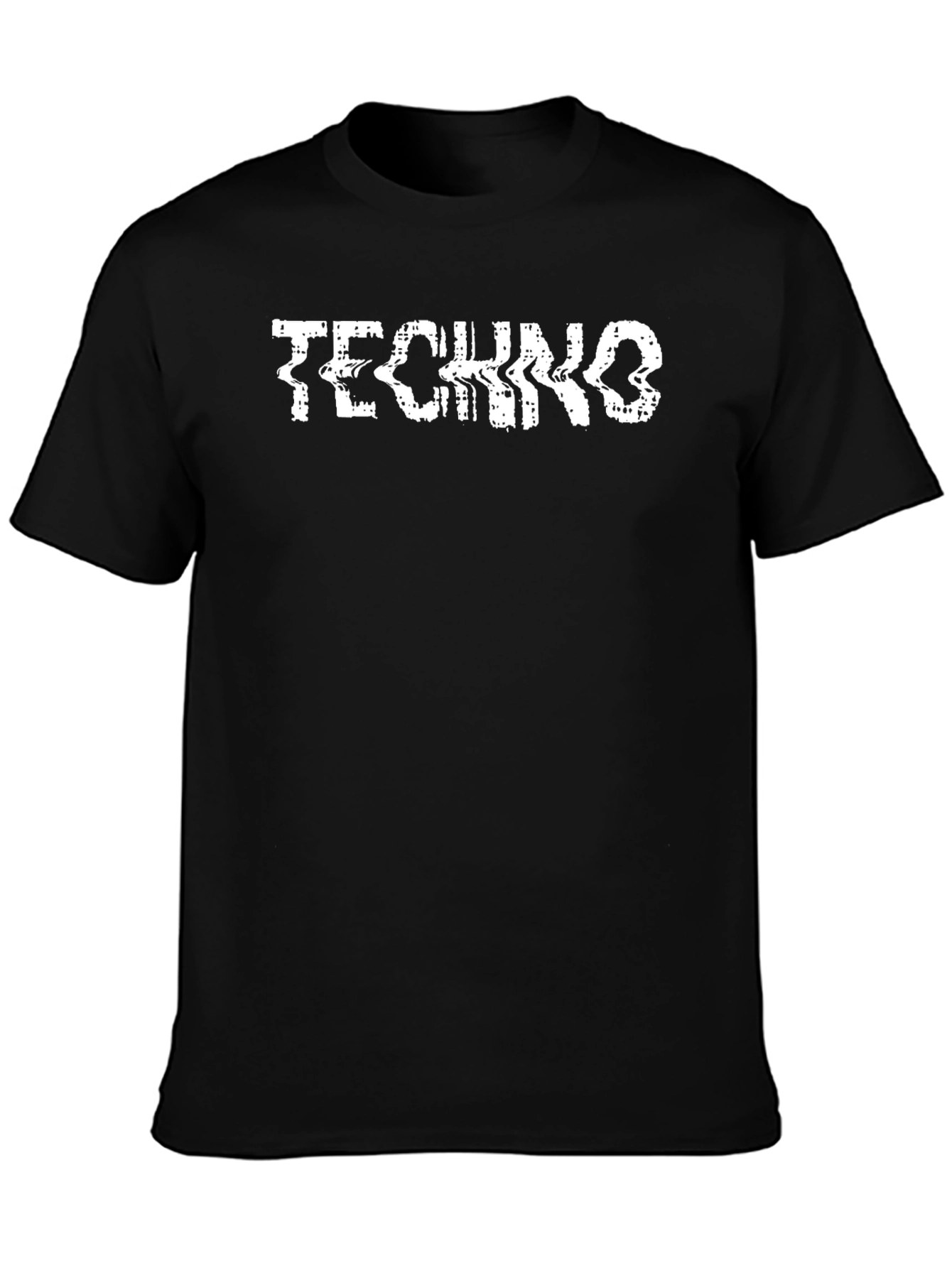 Techno Music T-Shirt - Distorted Text Design