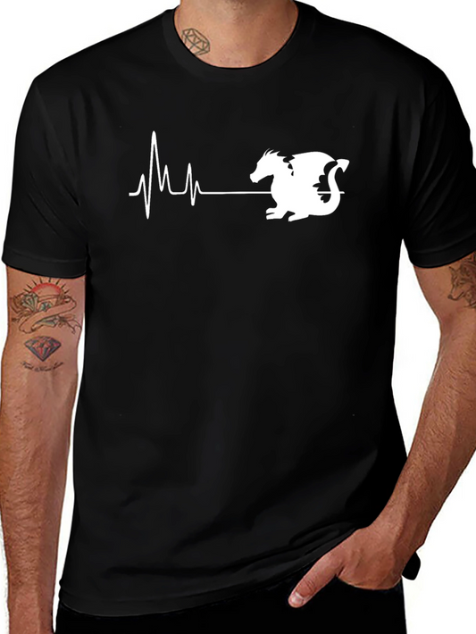 Dragon Heartbeat T-Shirt - Black