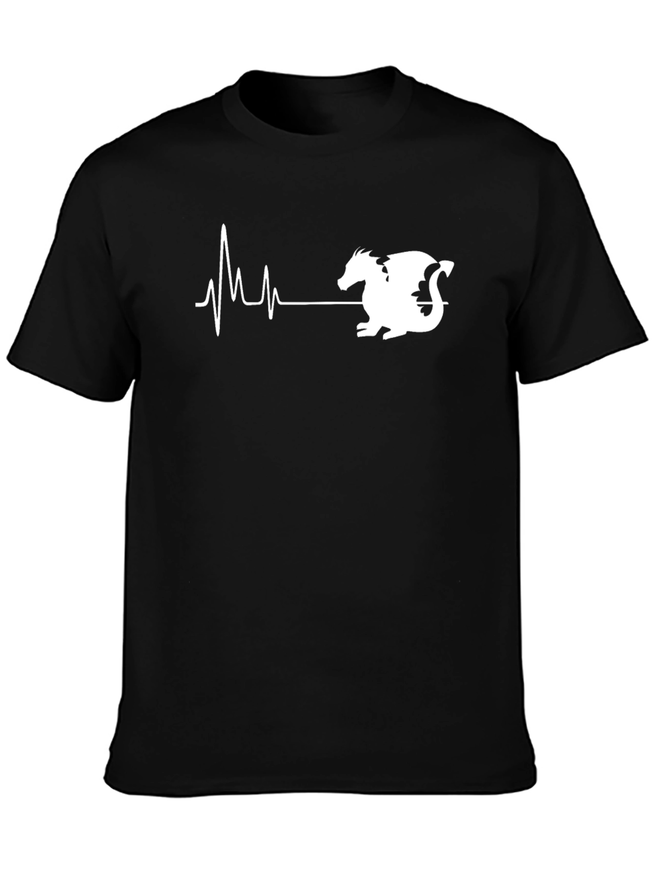 Dragon Heartbeat T-Shirt - Black