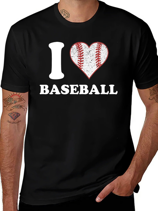 I Love Baseball T-Shirt - Heart Graphic Tee