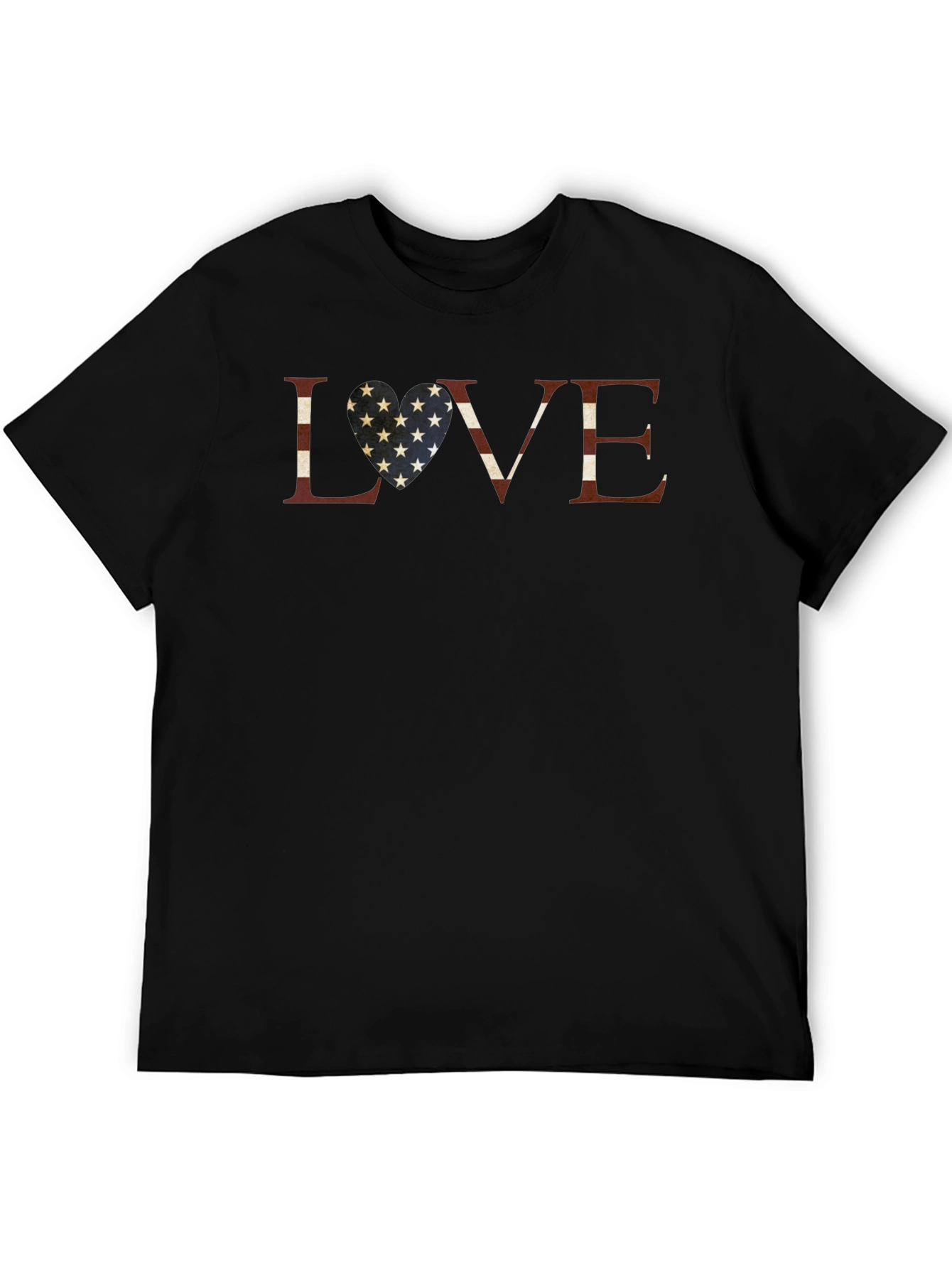 Patriotic LOVE T-Shirt - American Flag Heart