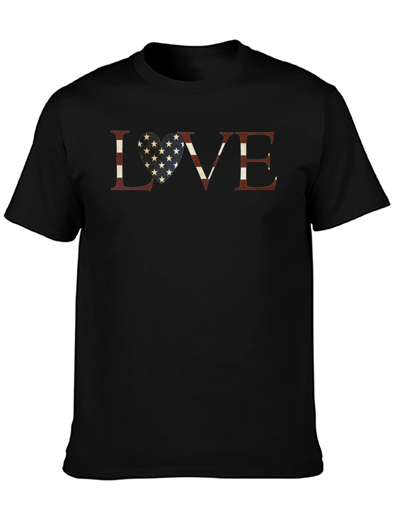 Patriotic LOVE T-Shirt - American Flag Heart