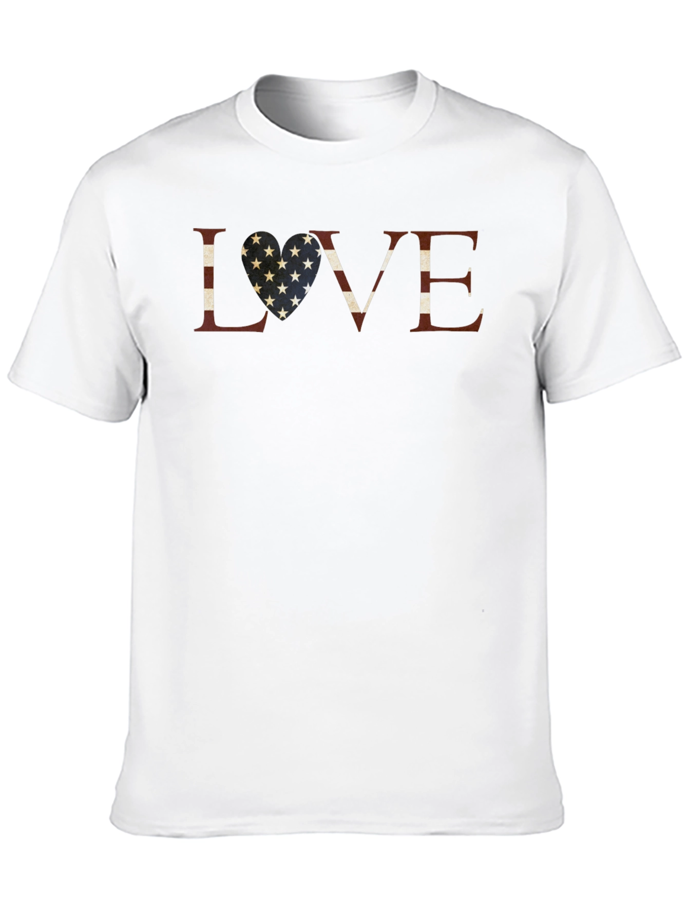 Patriotic LOVE T-Shirt - American Flag Heart
