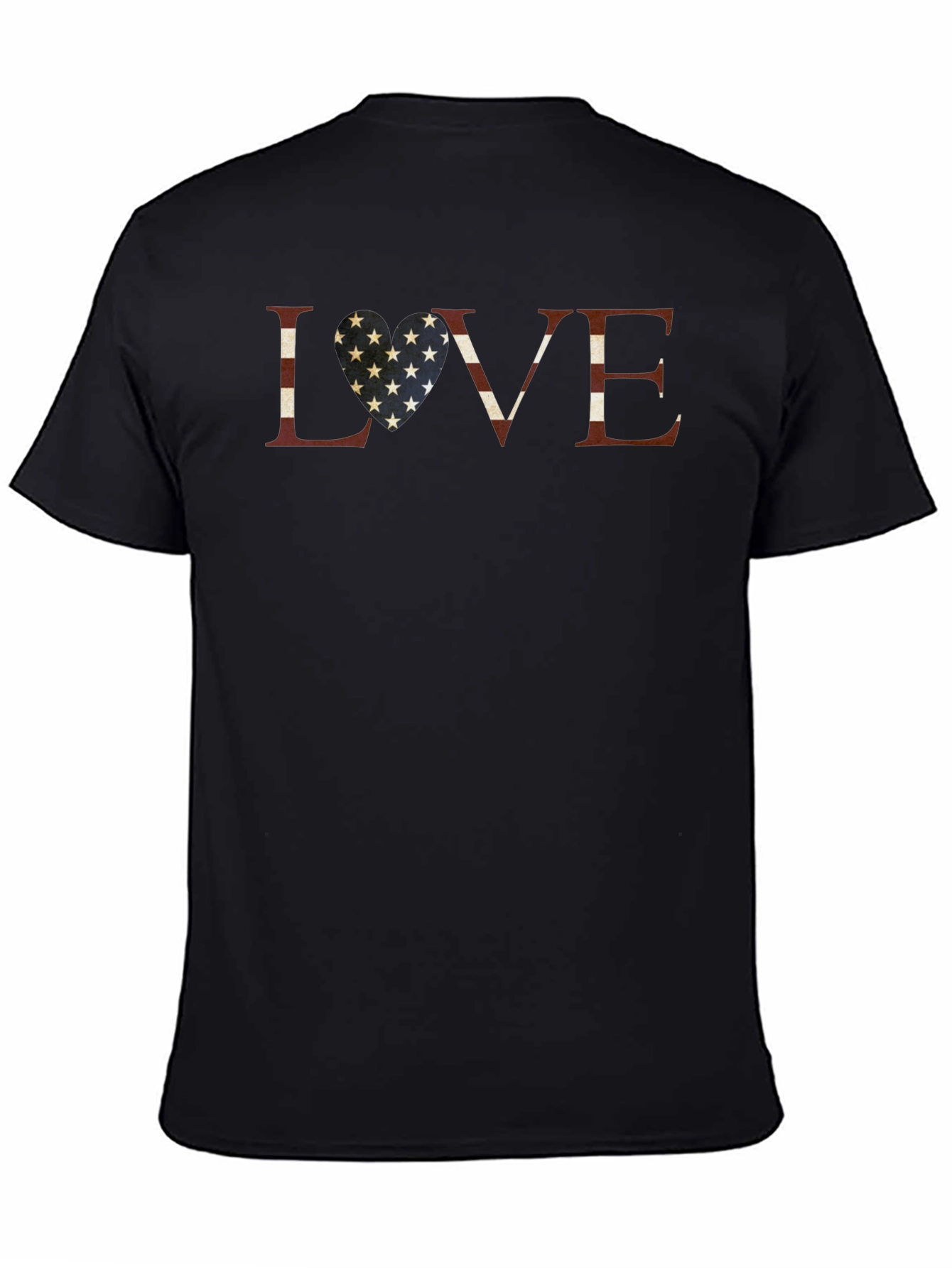Patriotic LOVE T-Shirt - American Flag Heart