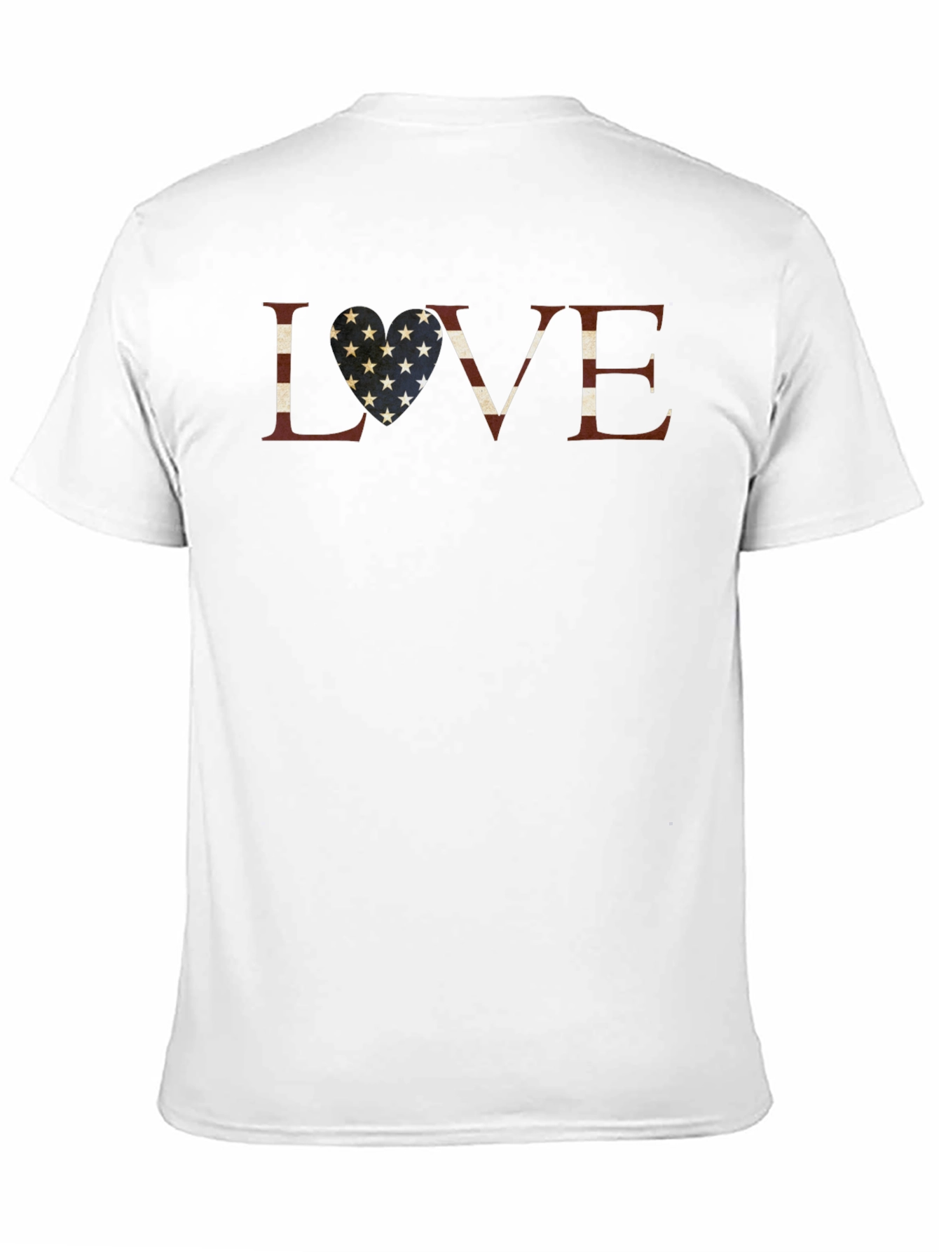 Patriotic LOVE T-Shirt - American Flag Heart
