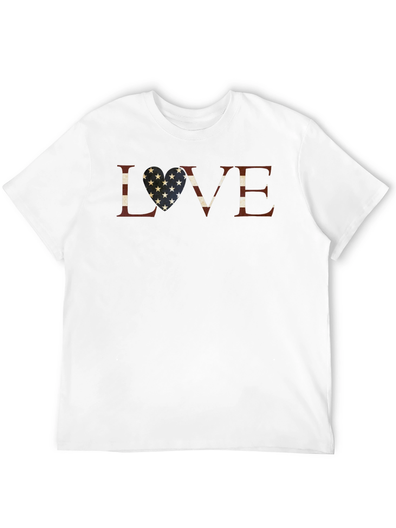 Patriotic LOVE T-Shirt - American Flag Heart