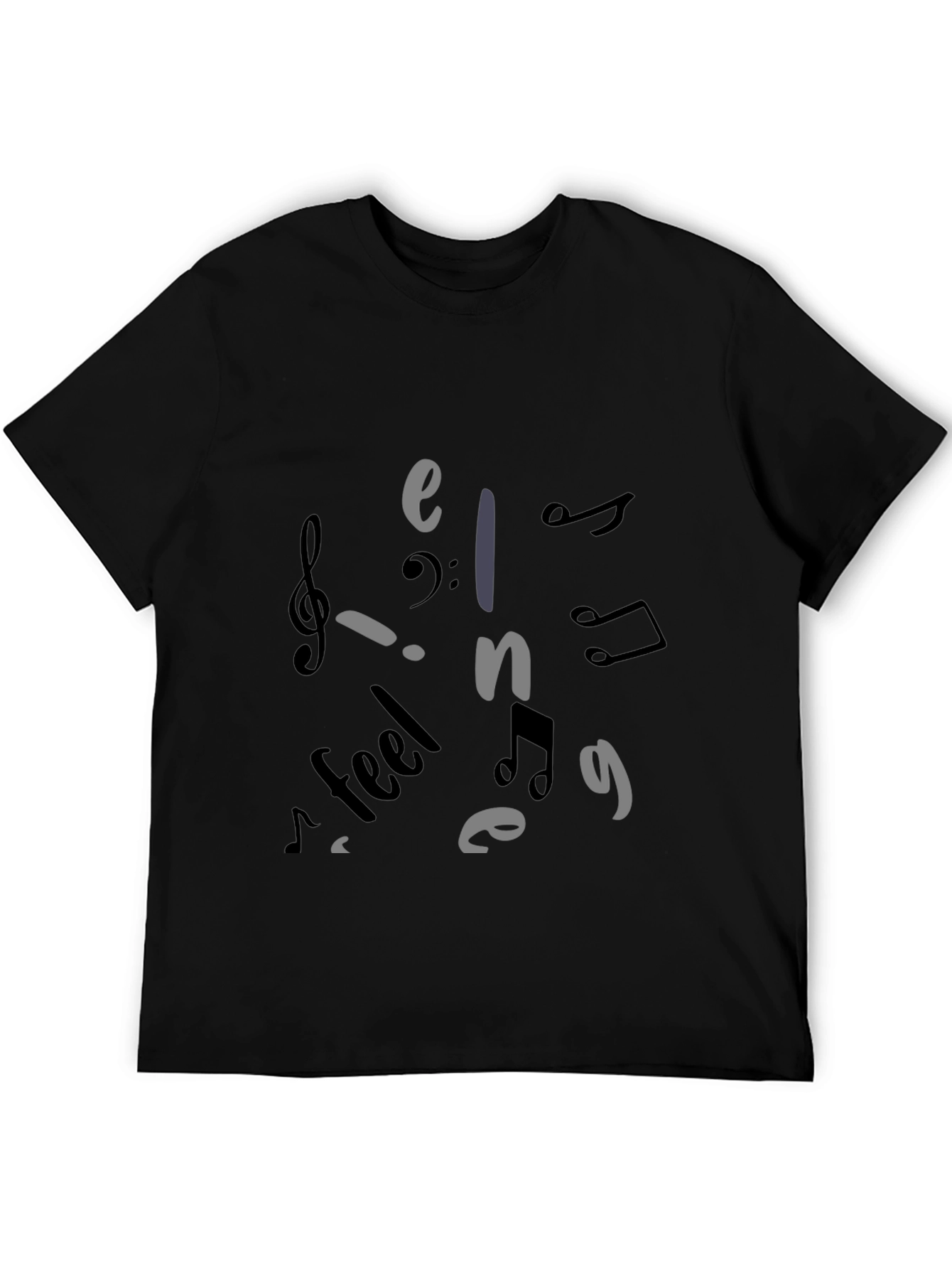 Musical Feel Black T-Shirt