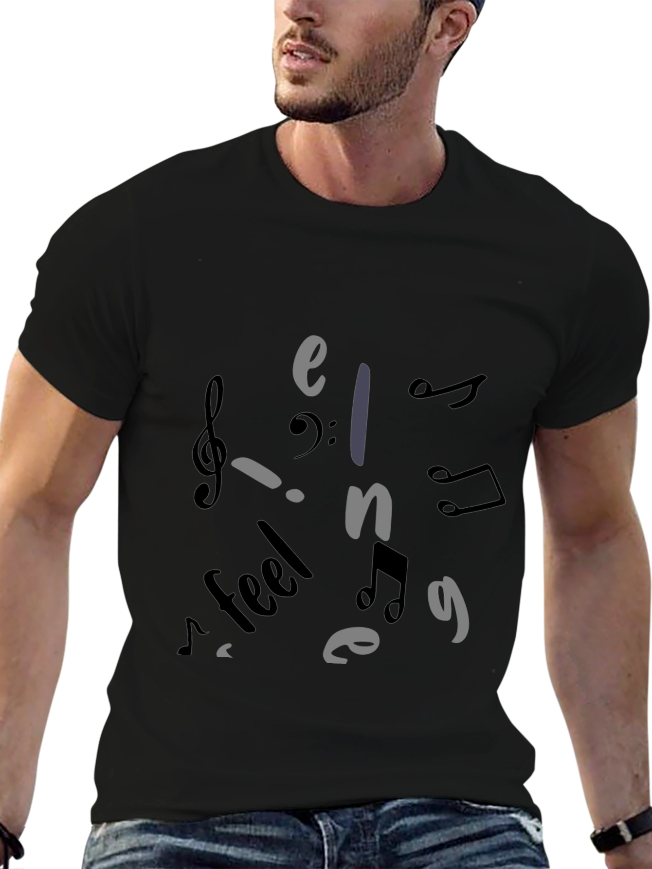 Musical Feel Black T-Shirt