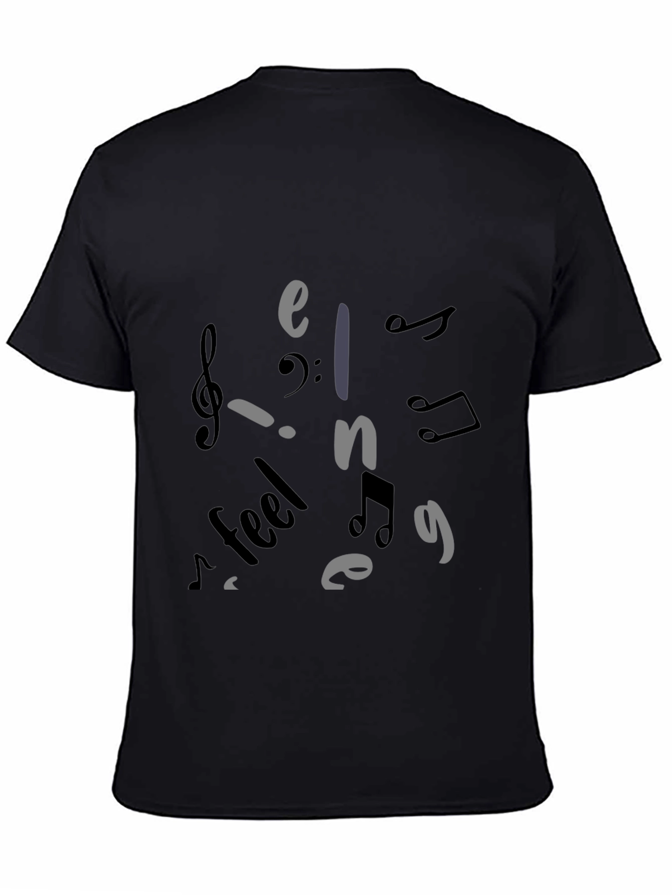 Musical Feel Black T-Shirt