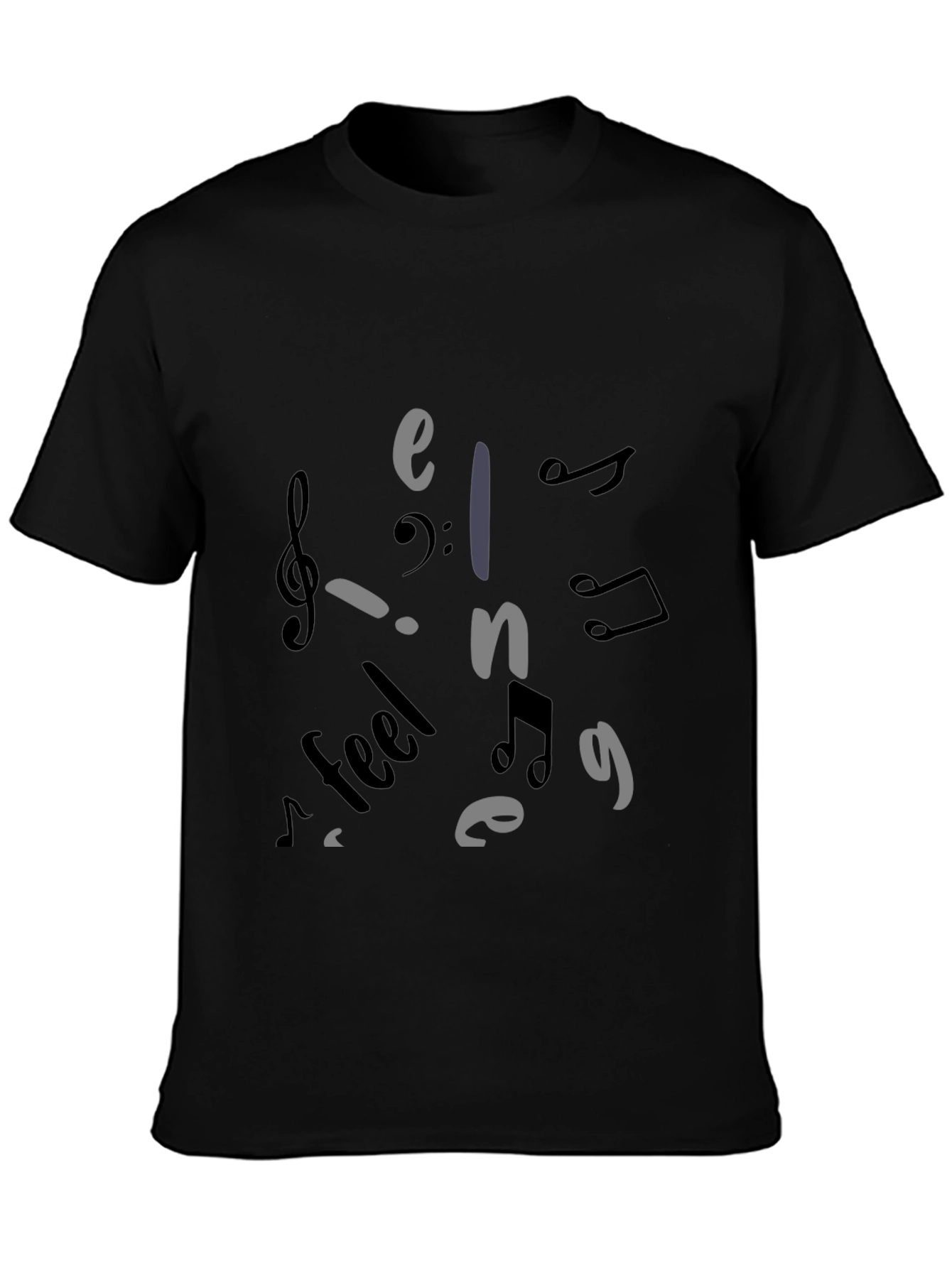 Musical Feel Black T-Shirt