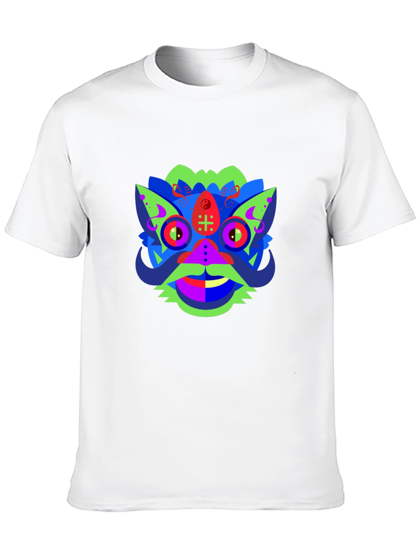 Vibrant Graphic Tee - Abstract Monster Design