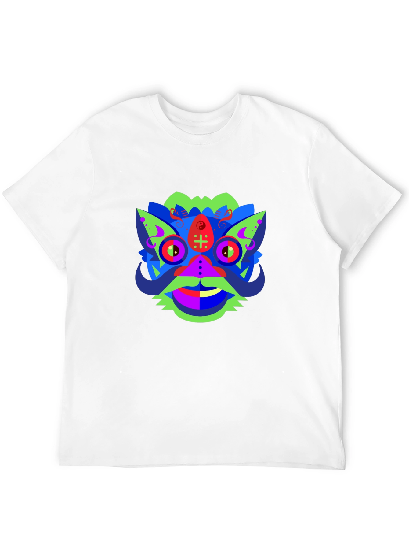 Vibrant Graphic Tee - Abstract Monster Design