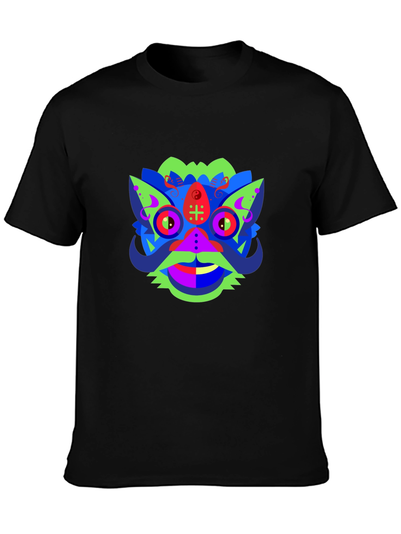 Vibrant Graphic Tee - Abstract Monster Design
