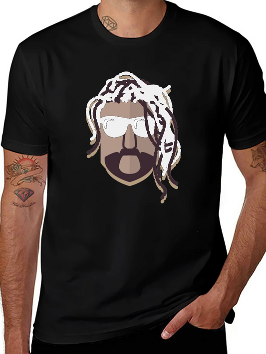 Cool Graphic T-Shirt with Rasta Man Design