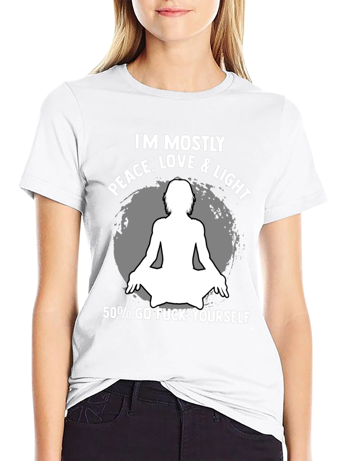 Peace Love Light Funny Graphic Tee