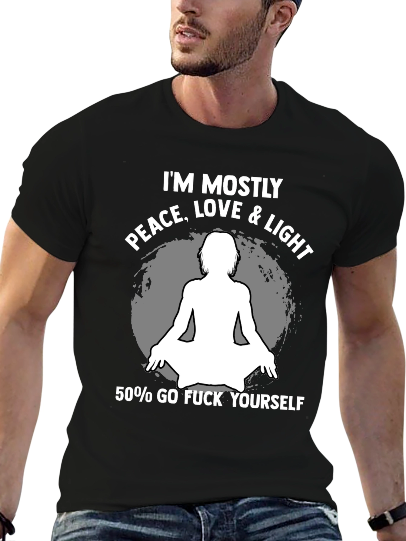 Peace Love Light Funny Graphic Tee