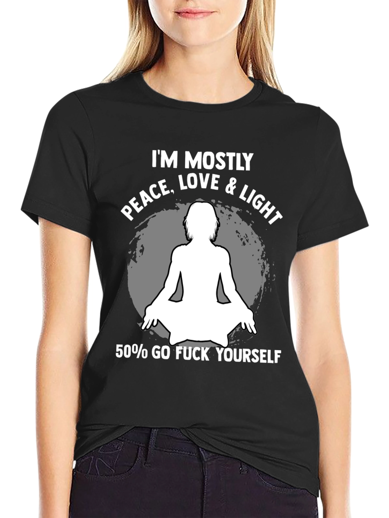 Peace Love Light Funny Graphic Tee