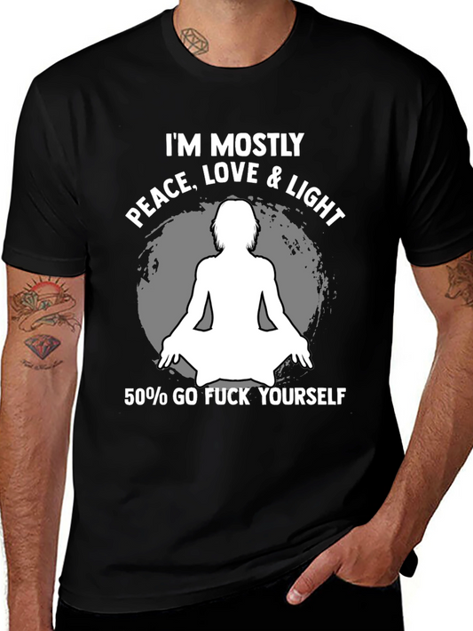 Peace Love Light Funny Graphic Tee