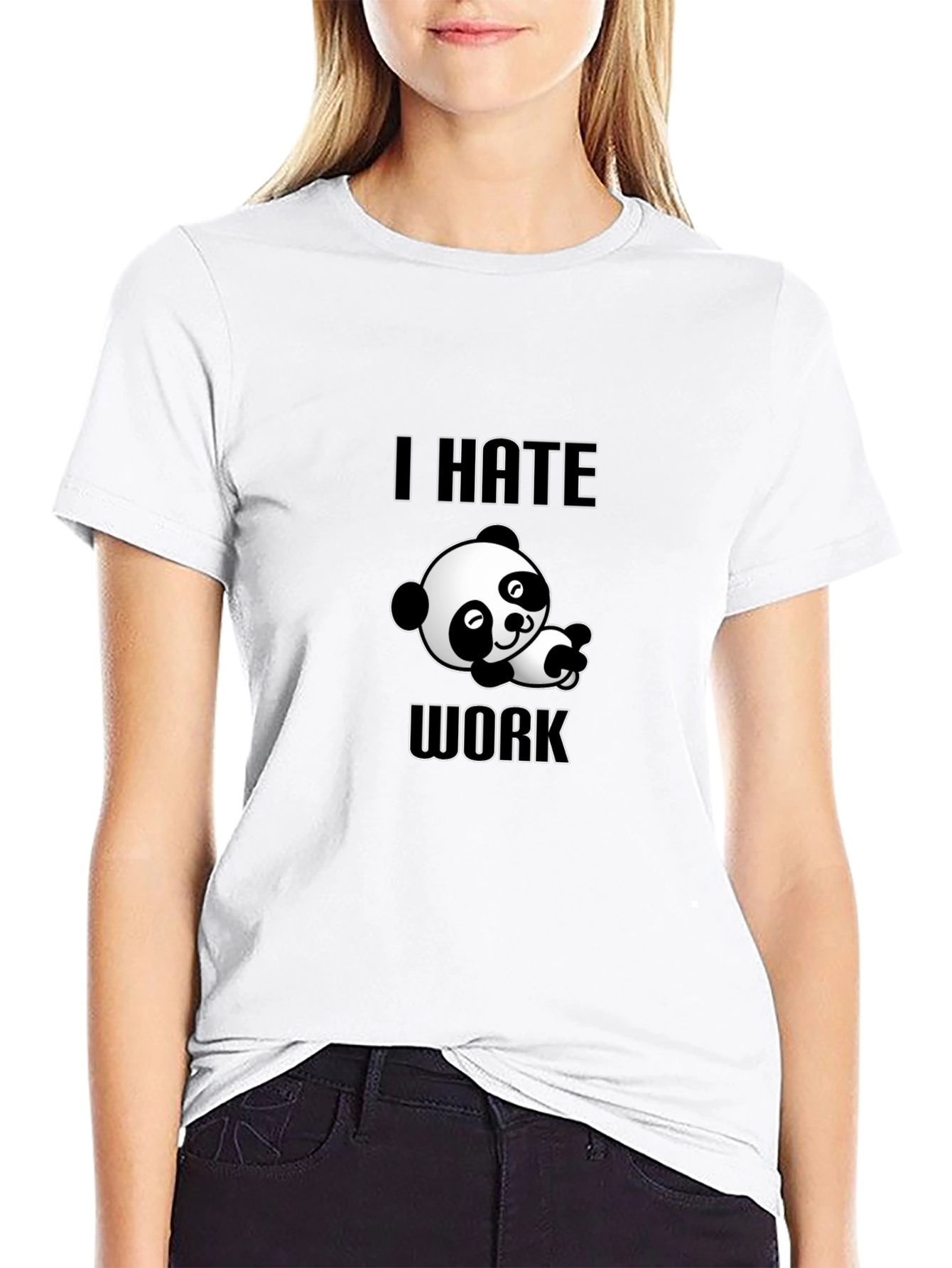 I Hate Work Panda Graphic Tee