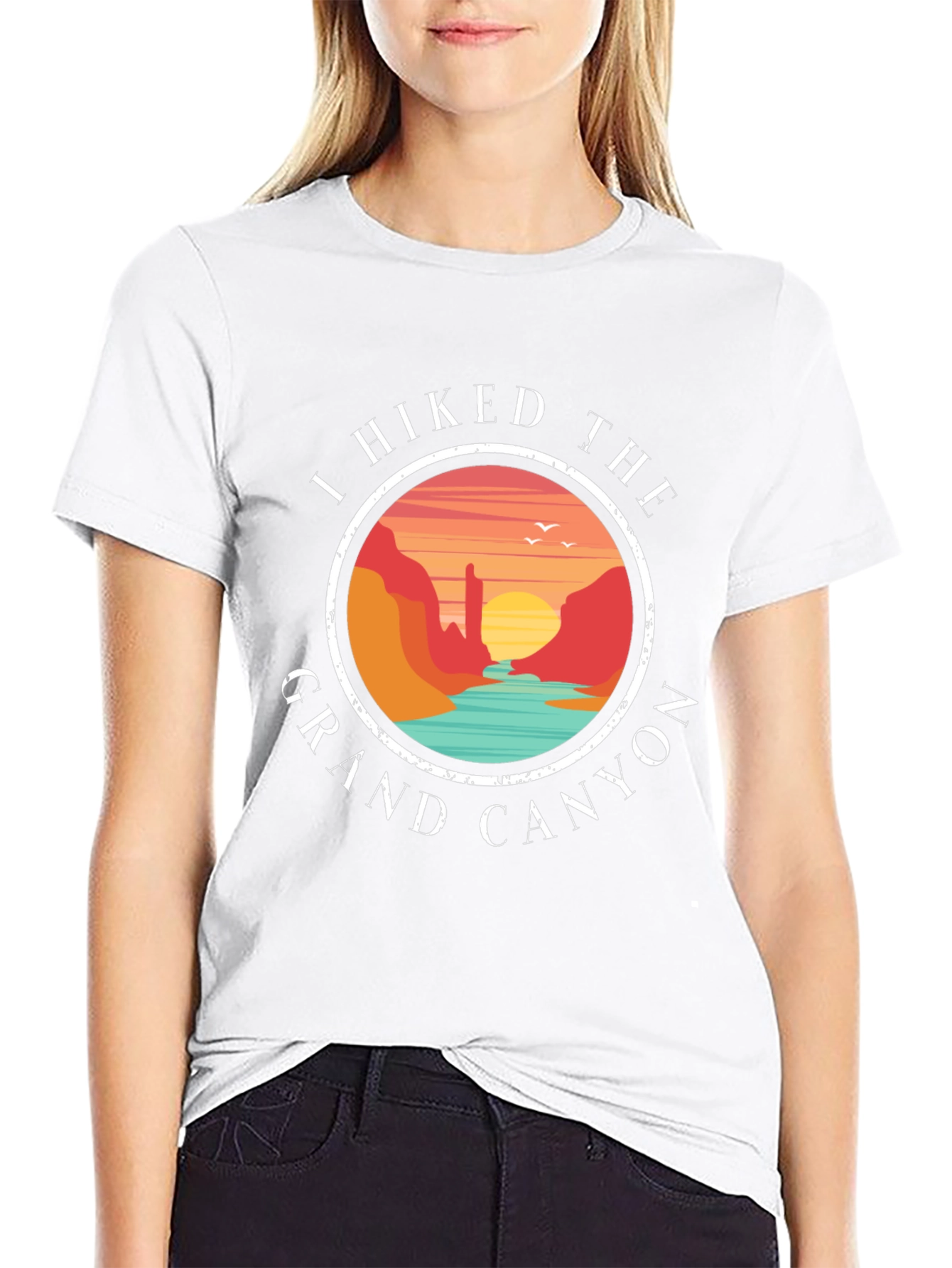 Grand Canyon Hiker T-Shirt - Black Adventure Tee