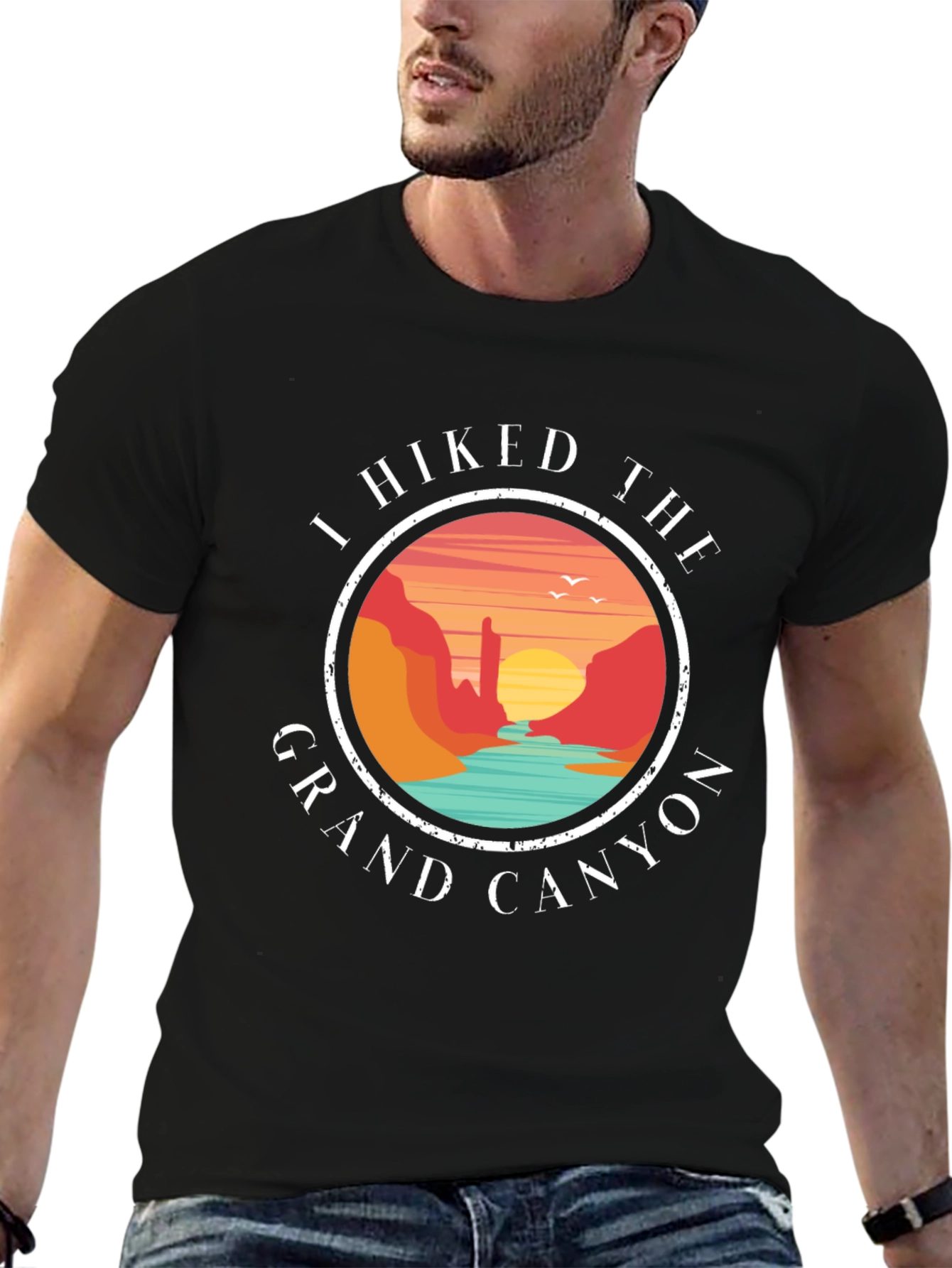 Grand Canyon Hiker T-Shirt - Black Adventure Tee