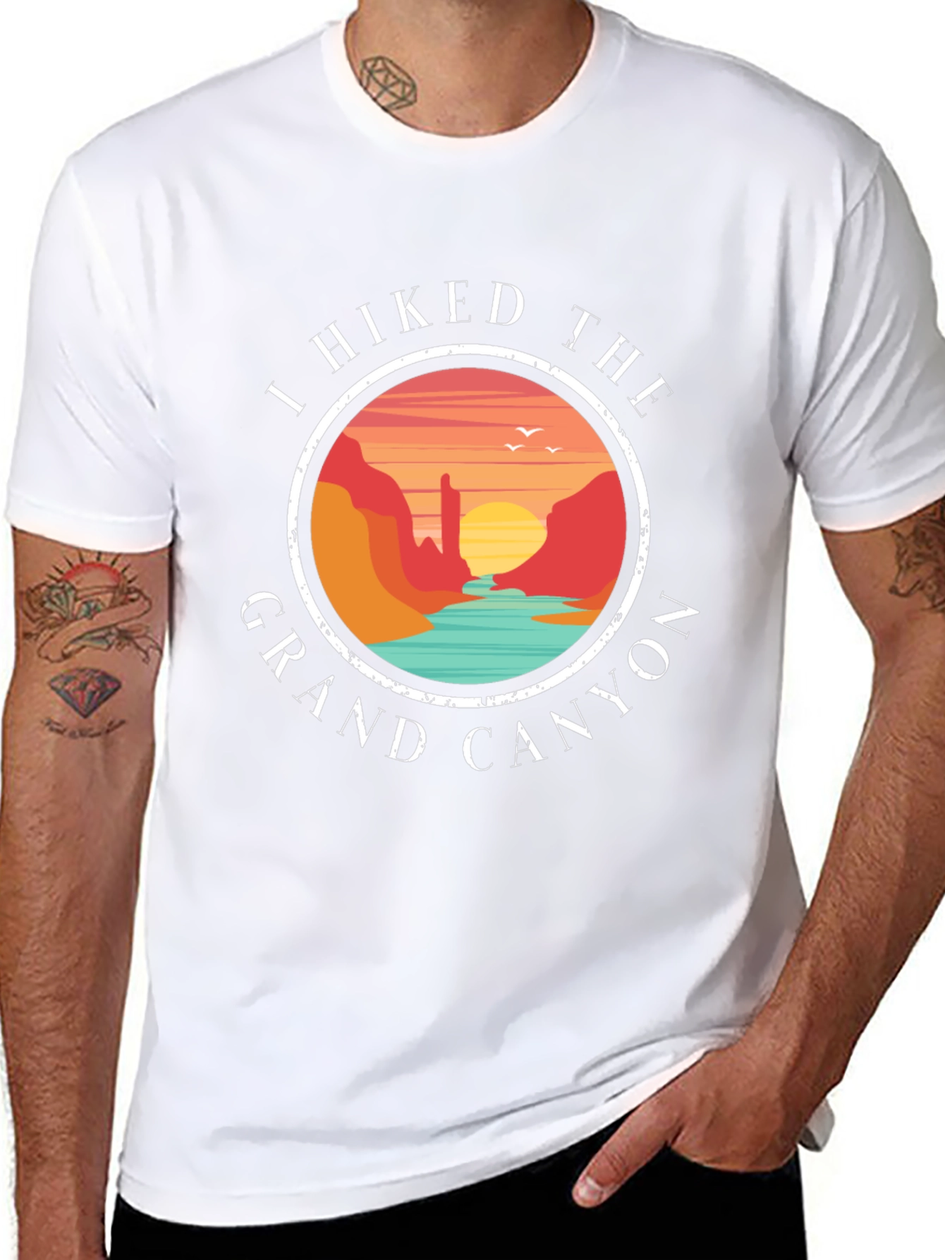 Grand Canyon Hiker T-Shirt - Black Adventure Tee