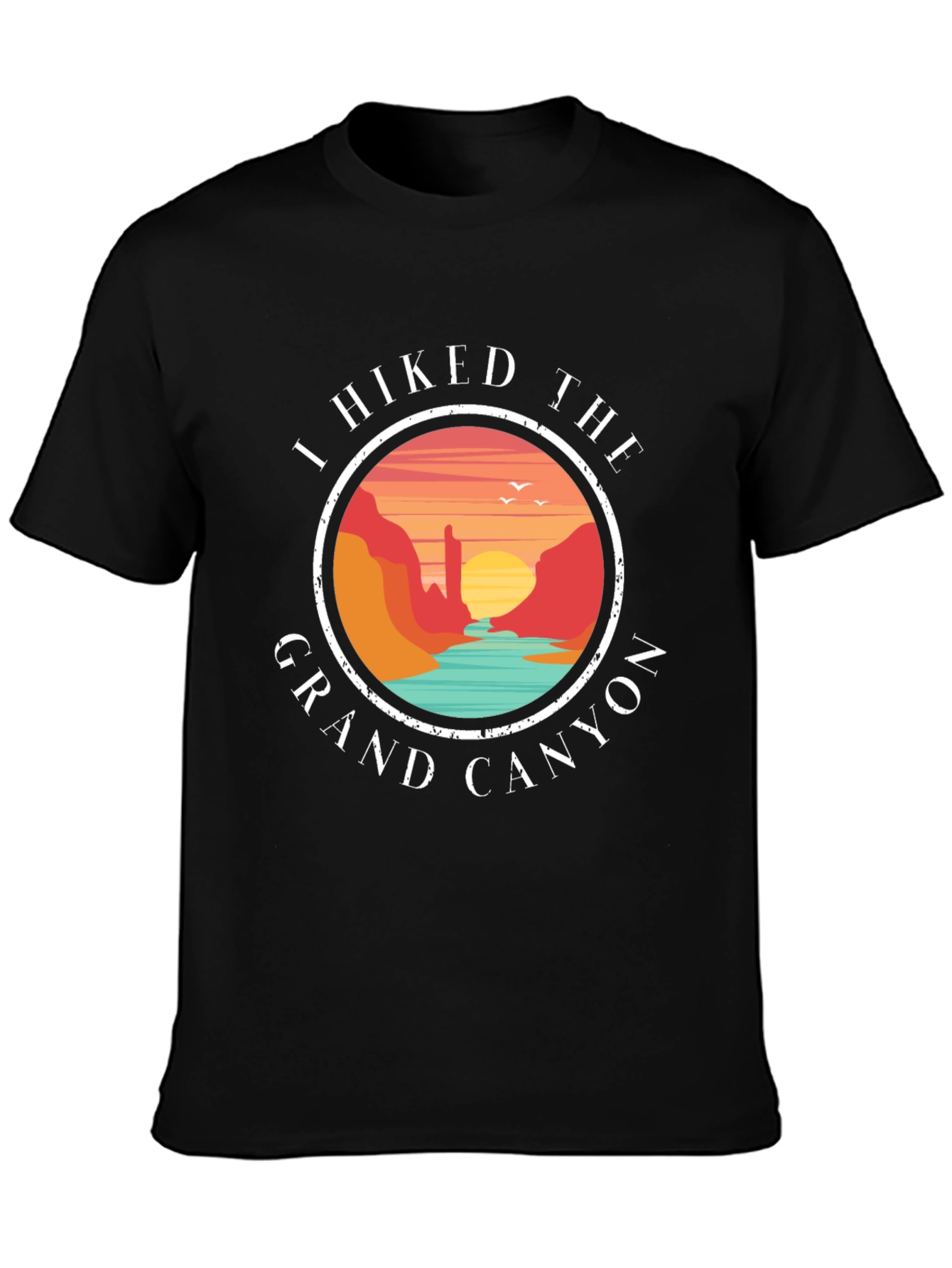 Grand Canyon Hiker T-Shirt - Black Adventure Tee