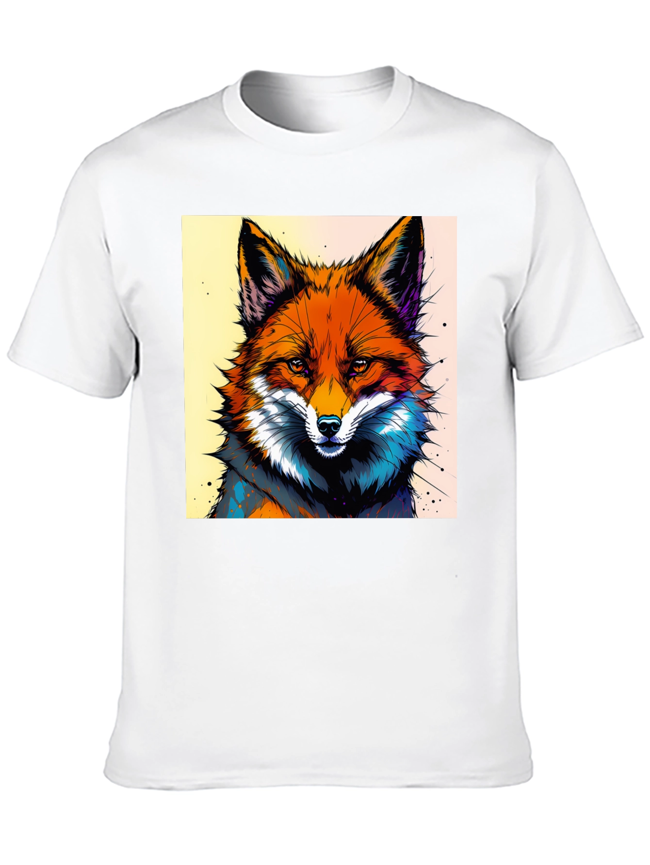 Artistic Fox Graphic Tee - Stylish & Unique