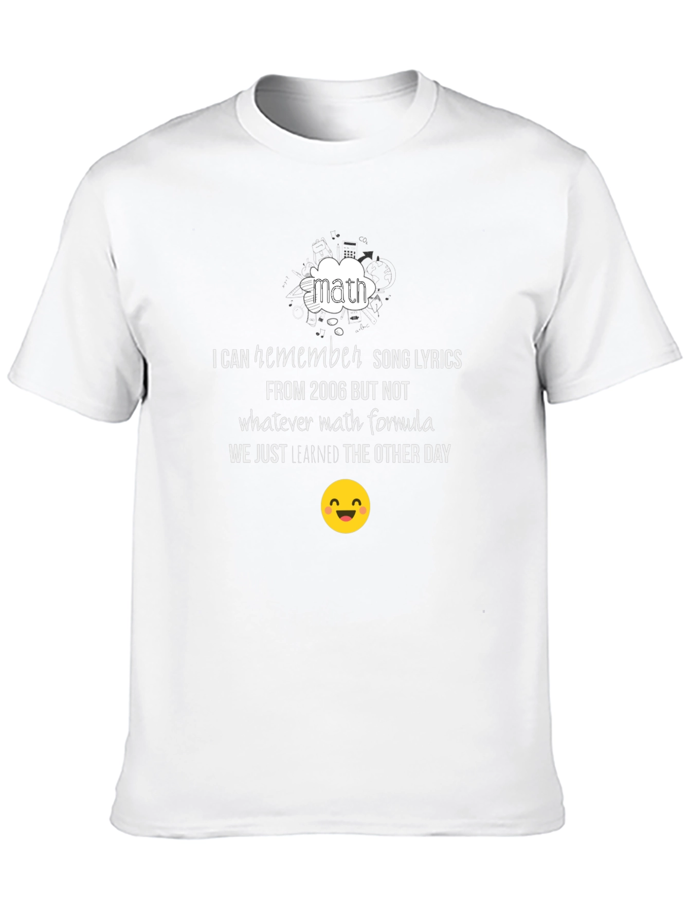 Funny Math T-Shirt - Song Lyrics Over Formulas