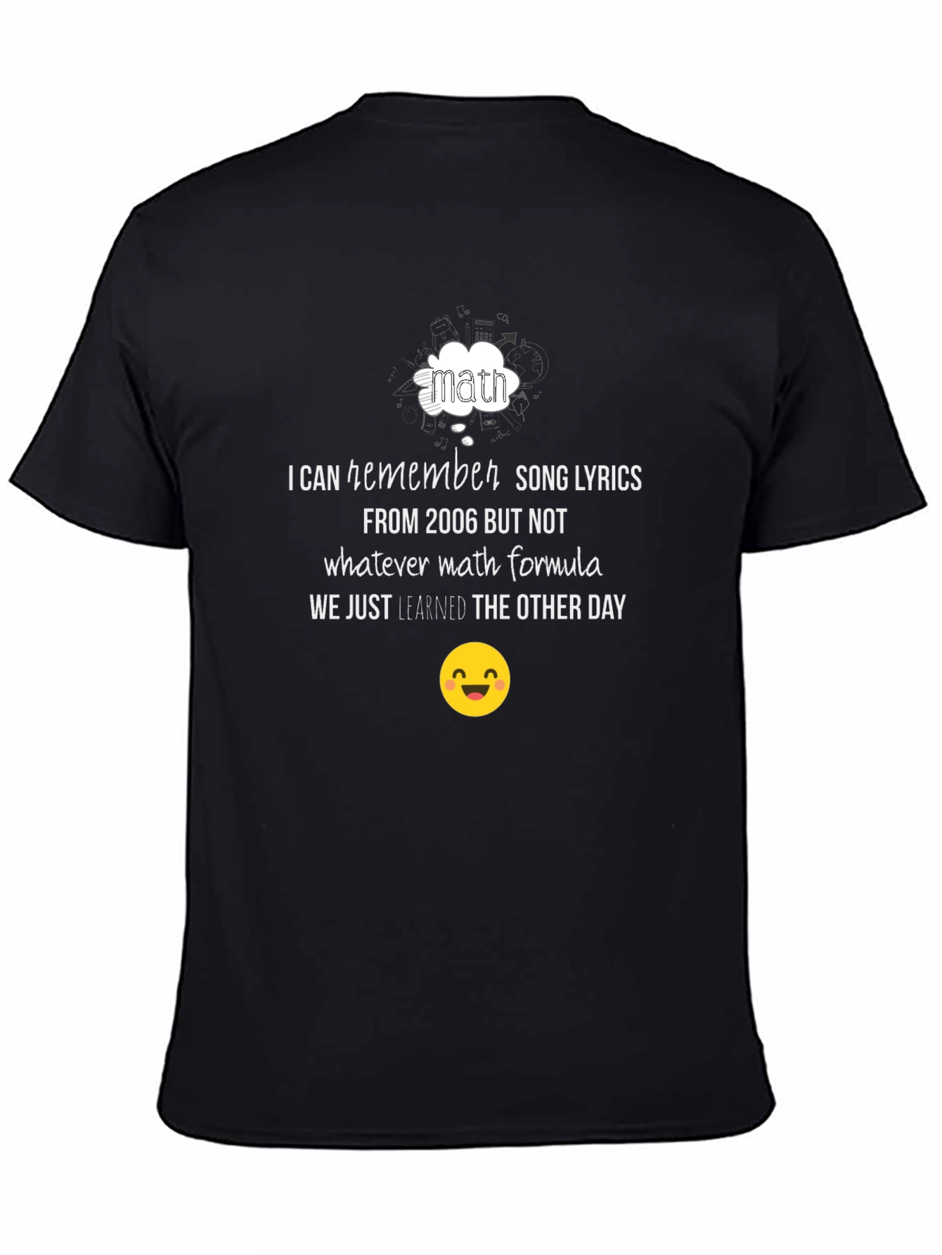 Funny Math T-Shirt - Song Lyrics Over Formulas