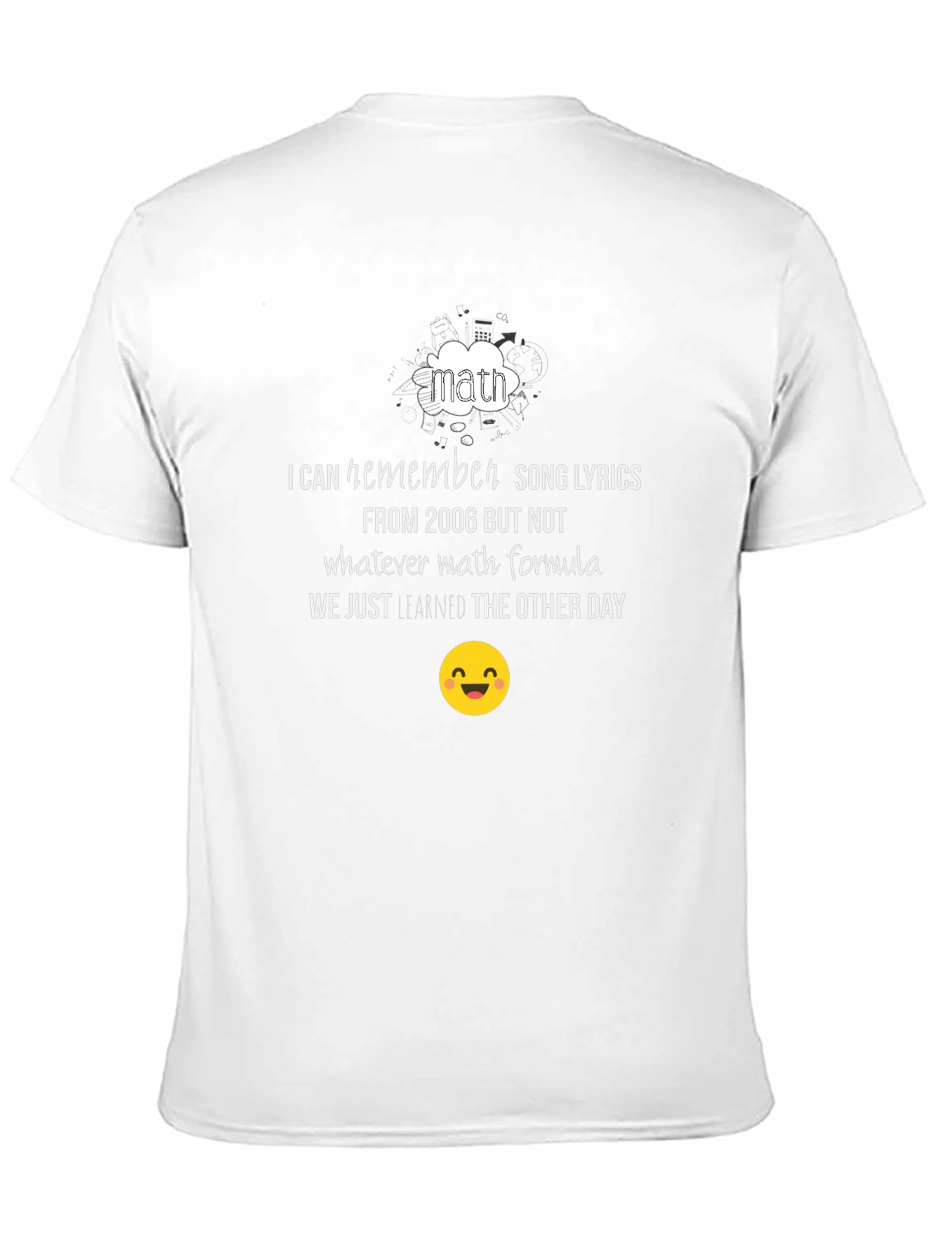 Funny Math T-Shirt - Song Lyrics Over Formulas