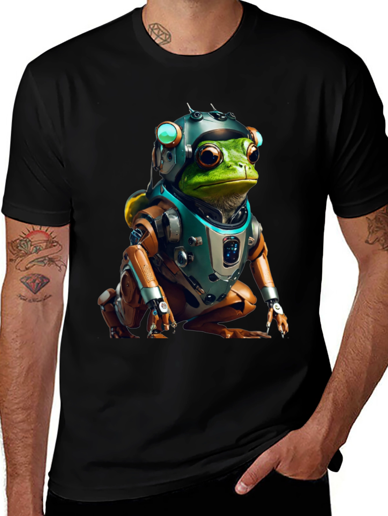 Cyber Frog T-Shirt - Sci-Fi Amphibian Style