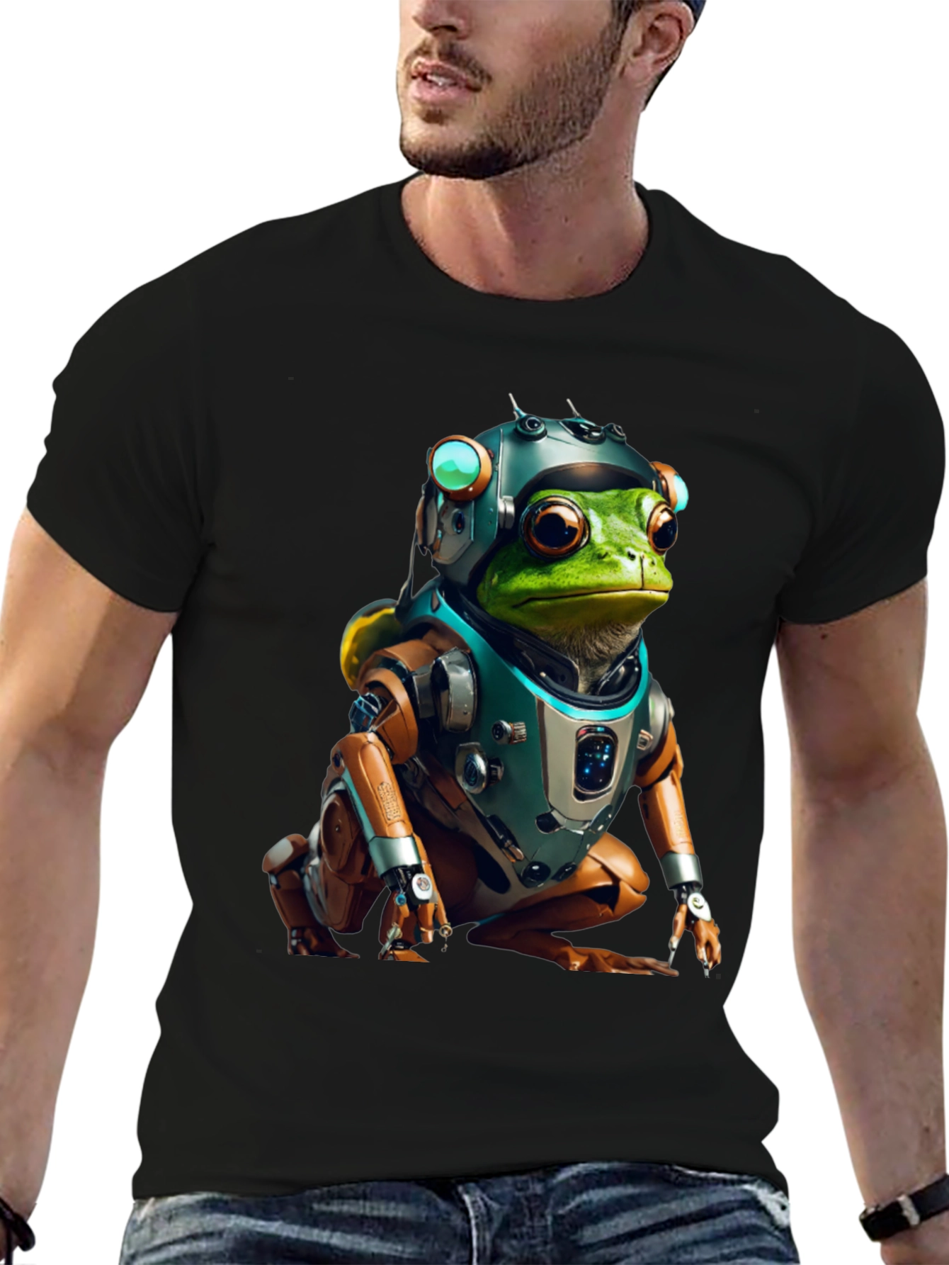 Cyber Frog T-Shirt - Sci-Fi Amphibian Style