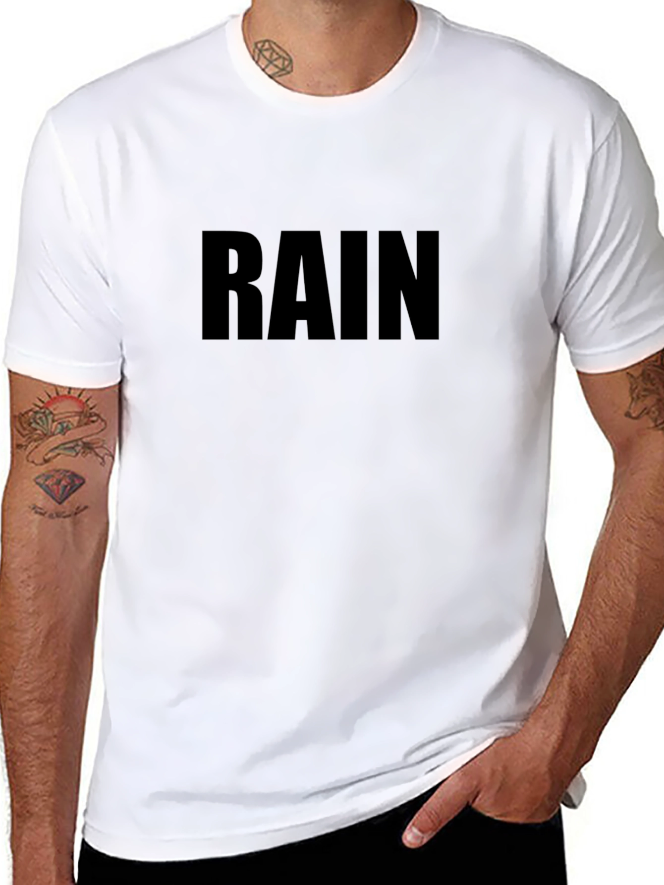 Black RAIN Graphic Tee - Comfortable Casual Wear
