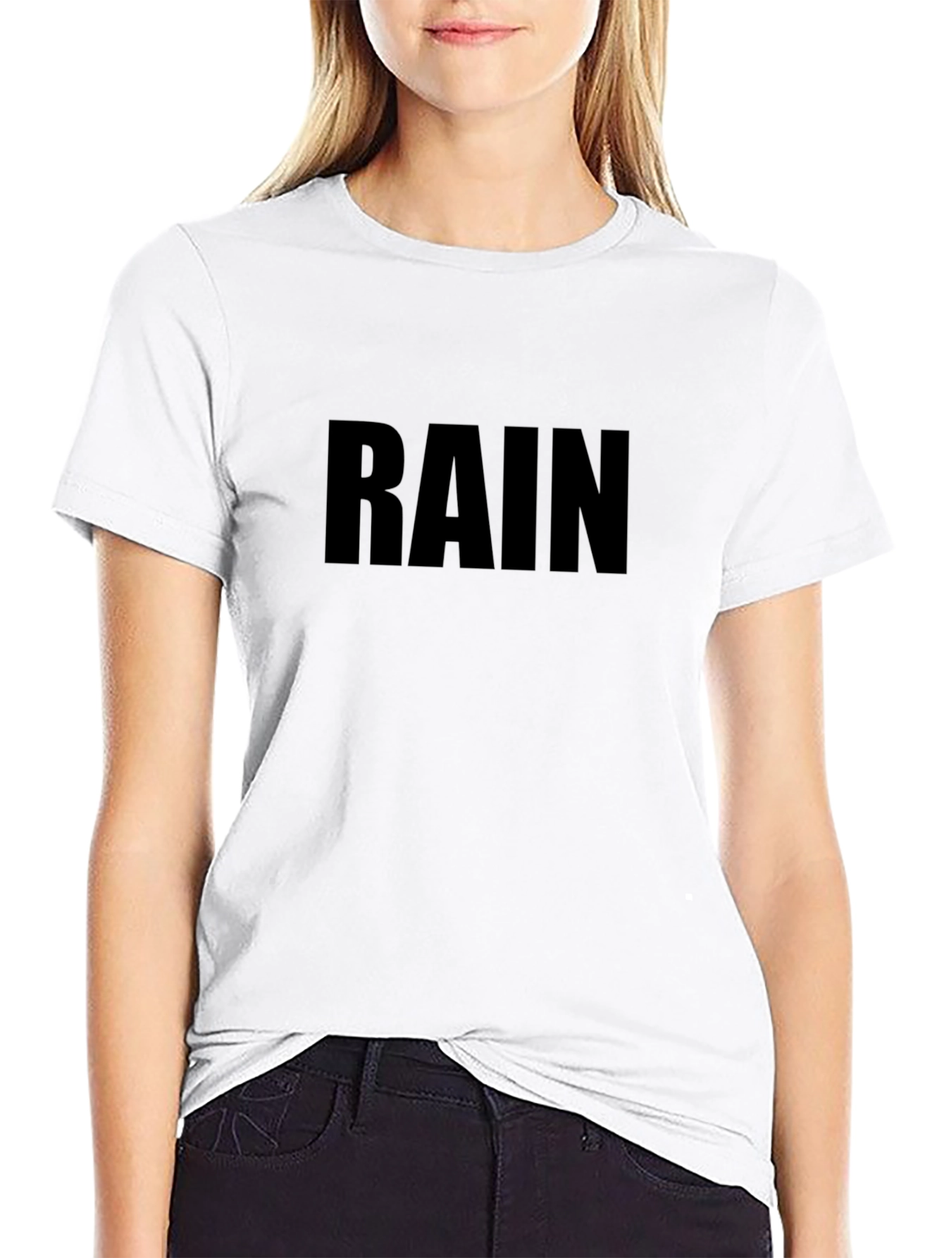 Black RAIN Graphic Tee - Comfortable Casual Wear